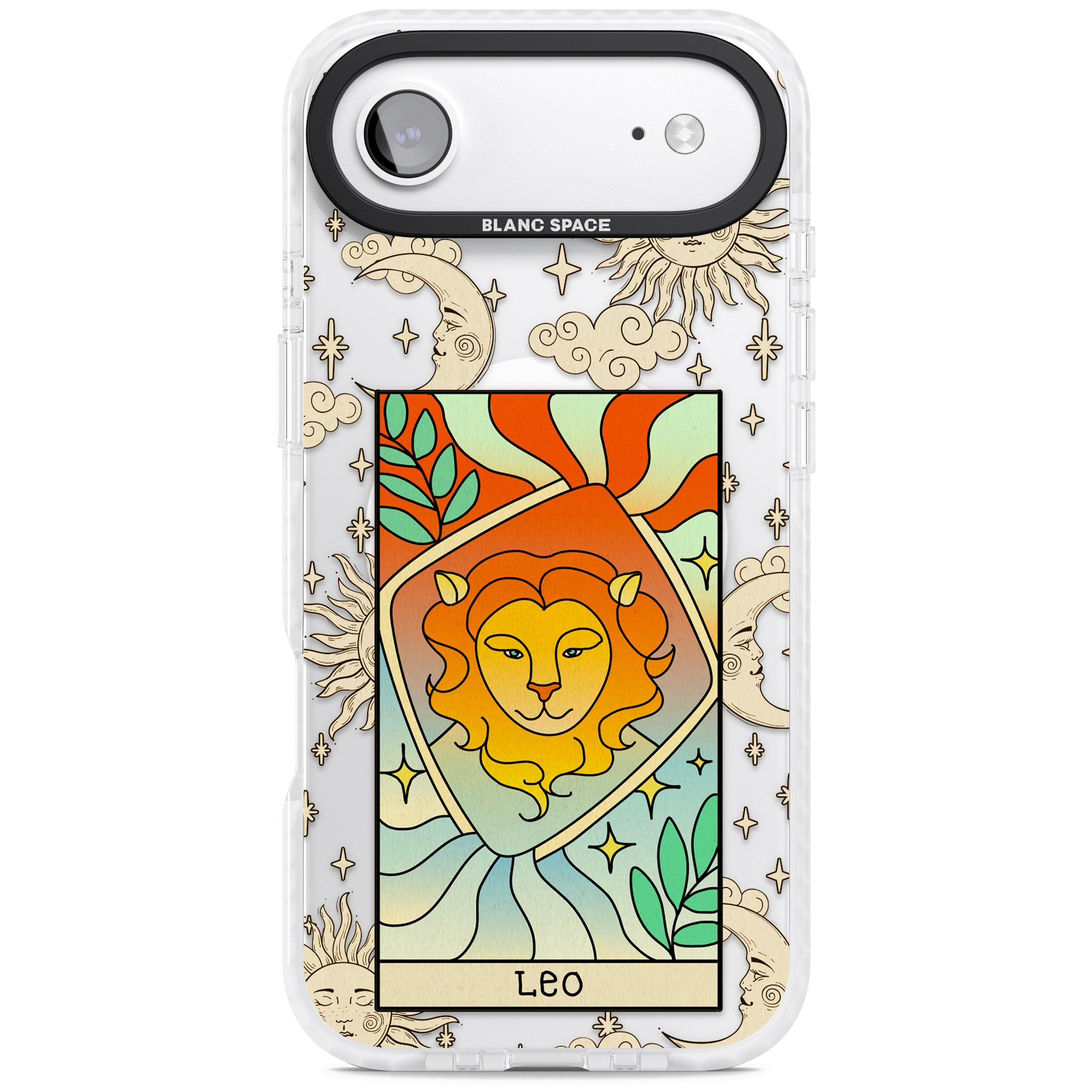 Celestial Zodiac Leo iPhone 17 Air Impact Pro Clear Phone Case