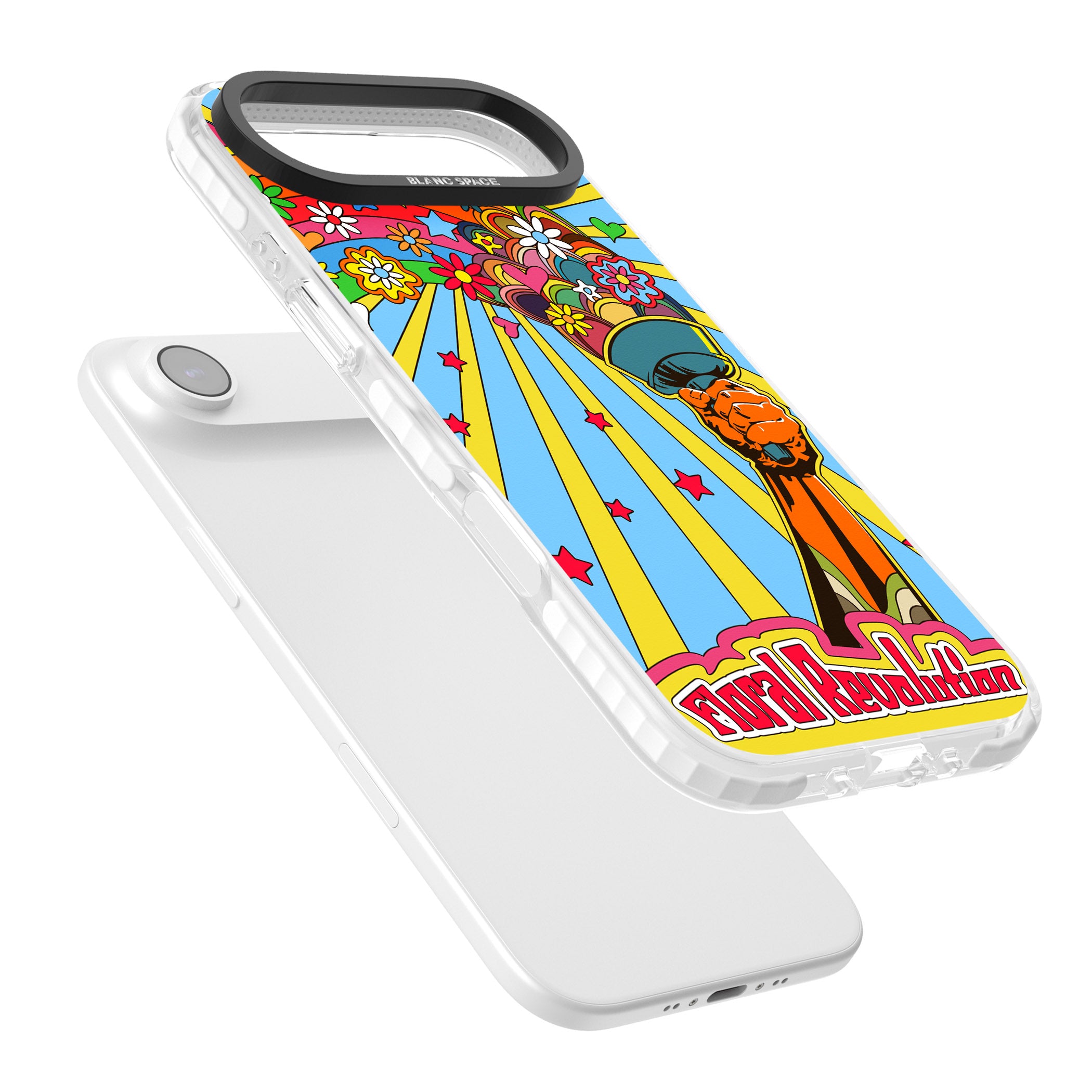 Floral Revolution iPhone 17 Air Impact Pro Clear Phone Case Colours