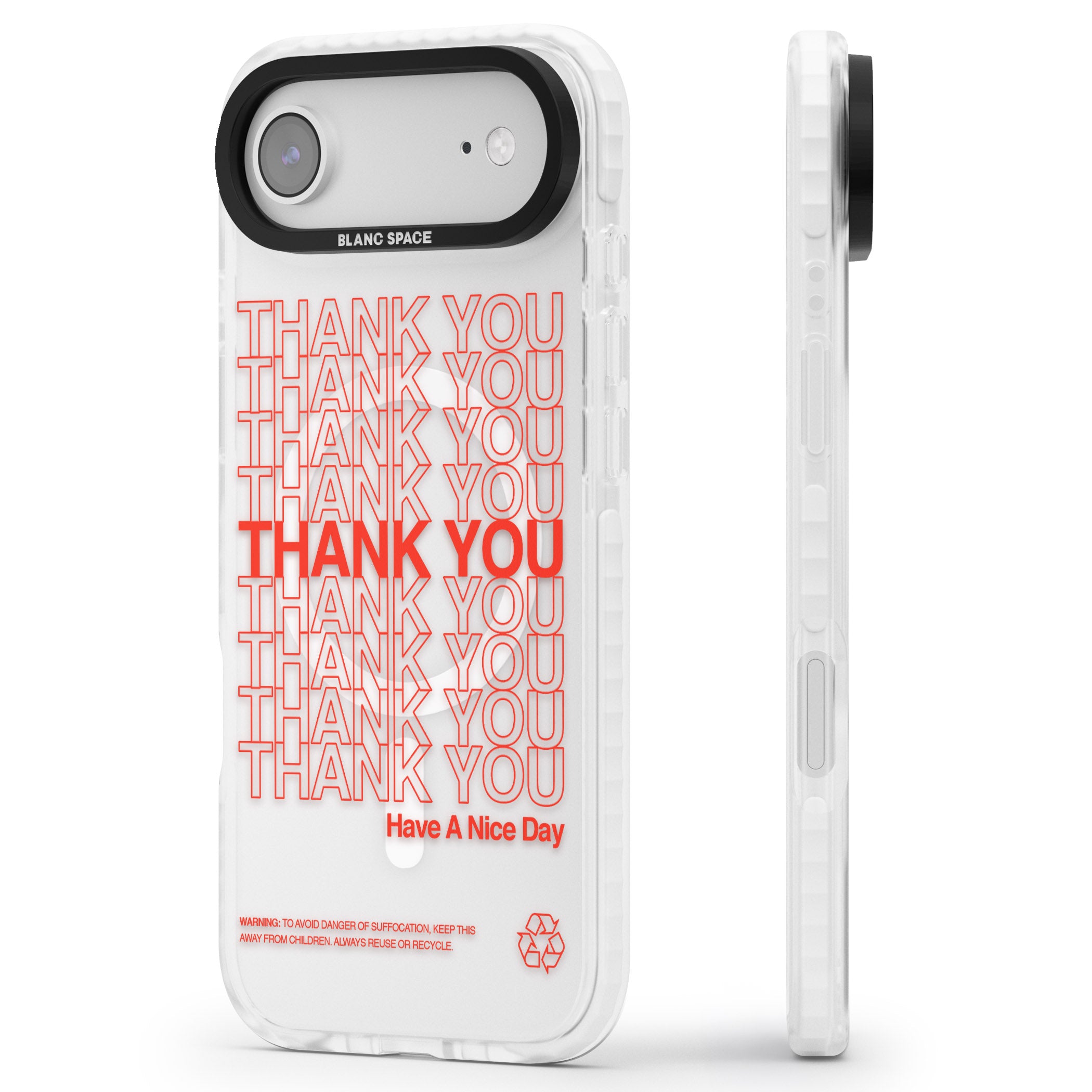 Thank You Have A Nice Day iPhone 17 Air Impact Pro Clear Phone Case Side Profile