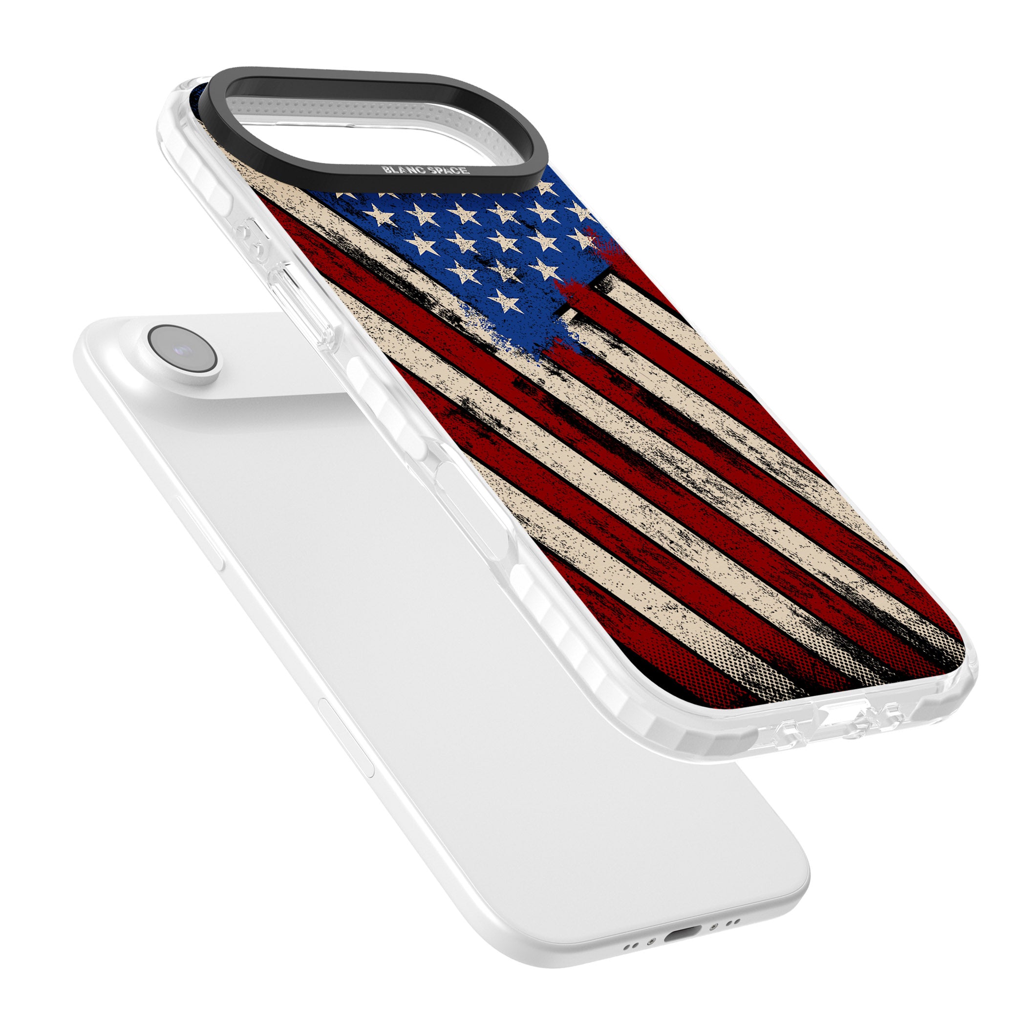 Distressed Us Flag iPhone 17 Air Impact Pro Clear Phone Case Colours