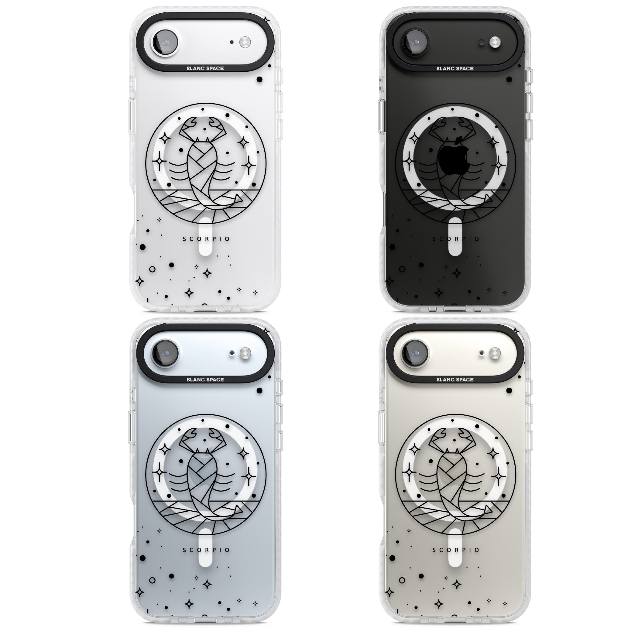 Scorpio Emblem Cosmic Design iPhone 17 Air Impact Pro Clear Phone Case APT Impact Protection