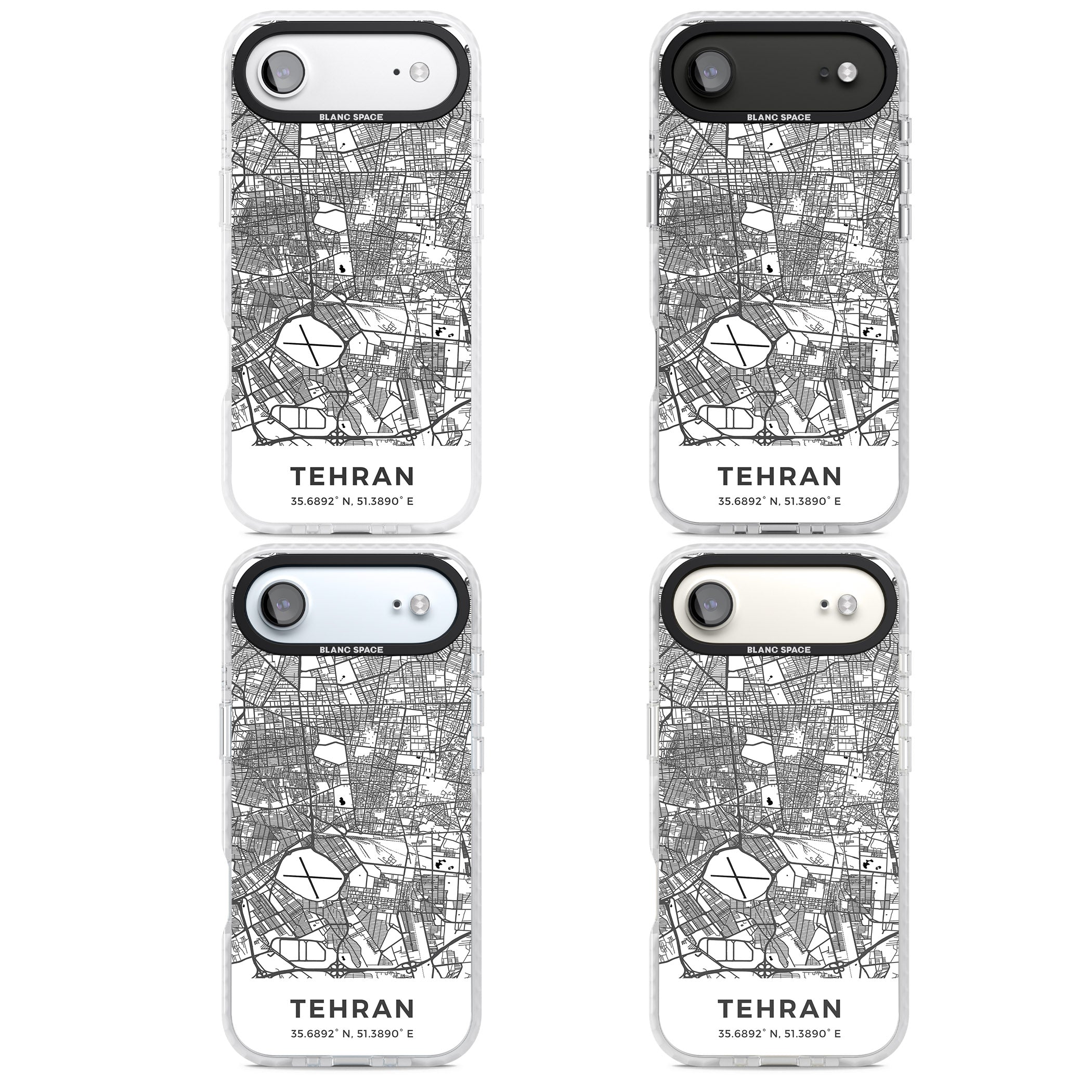 Tehran Map iPhone 17 Air Impact Clear Phone Case APT Impact Protection
