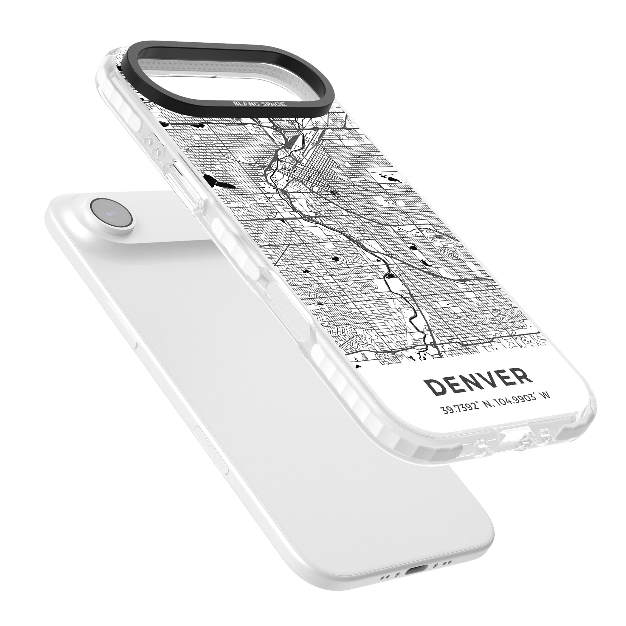 Denver Map iPhone 17 Air Impact Clear Phone Case Colours