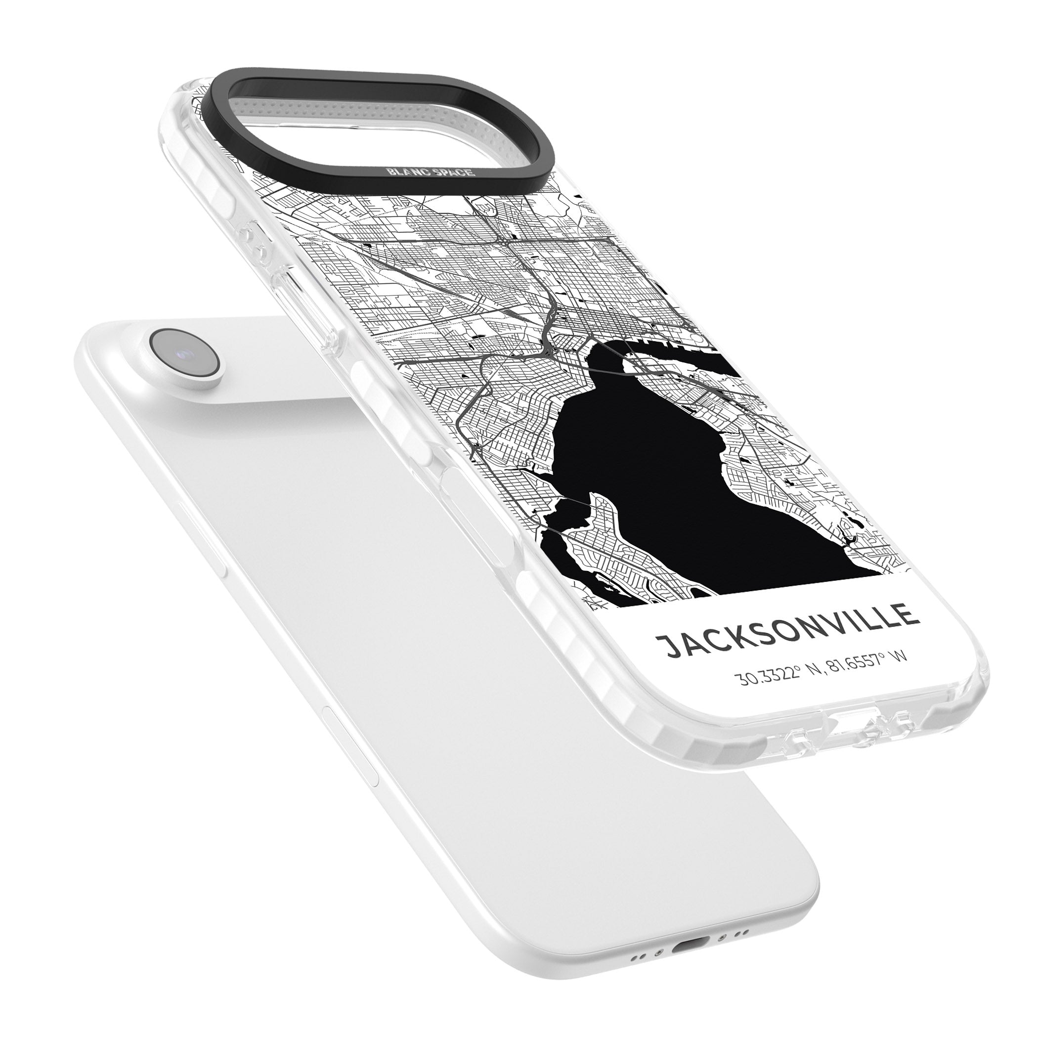 Jacksonville Map iPhone 17 Air Impact Clear Phone Case Colours