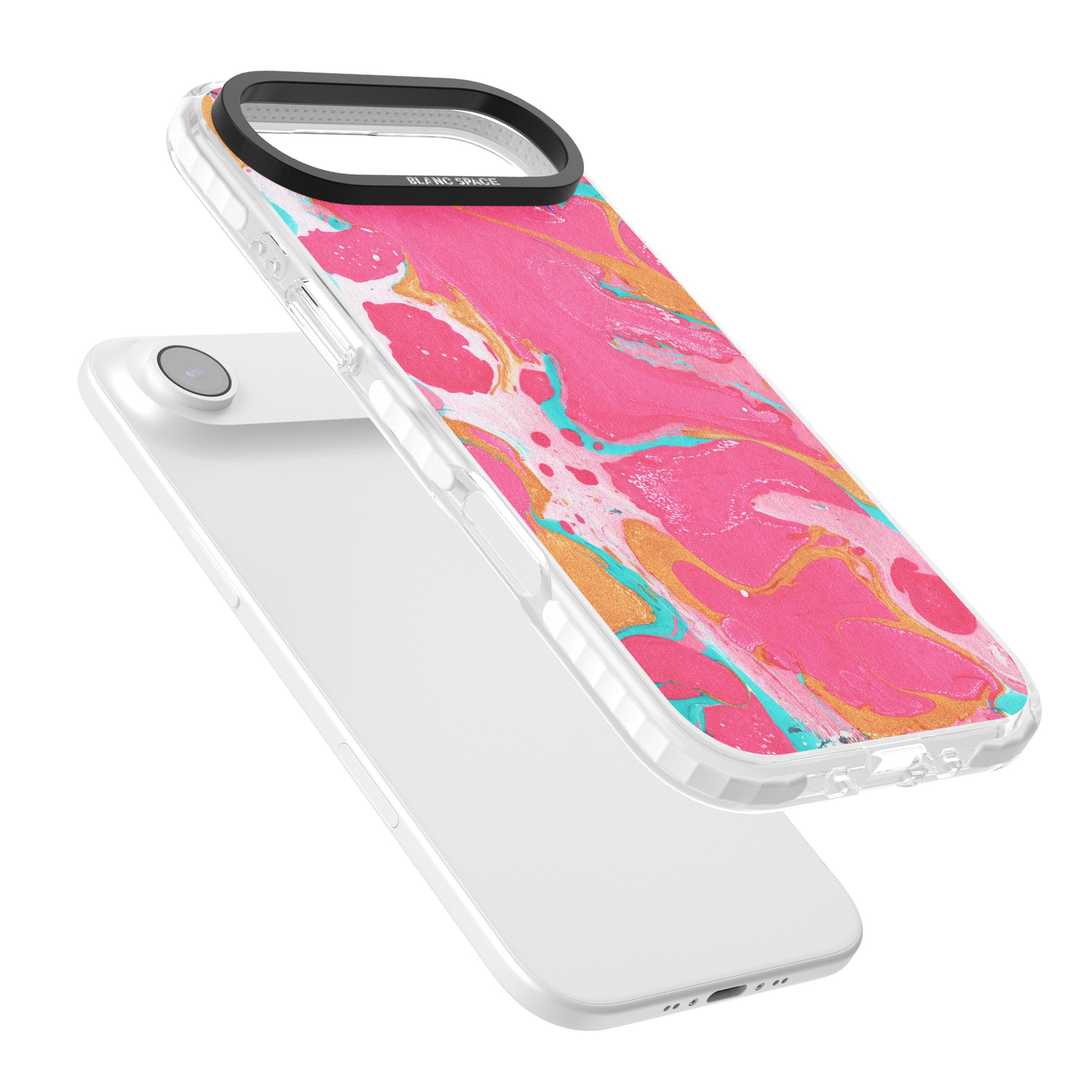 Vibrant Marbled Paper iPhone 17 Air Impact Clear Phone Case Colours