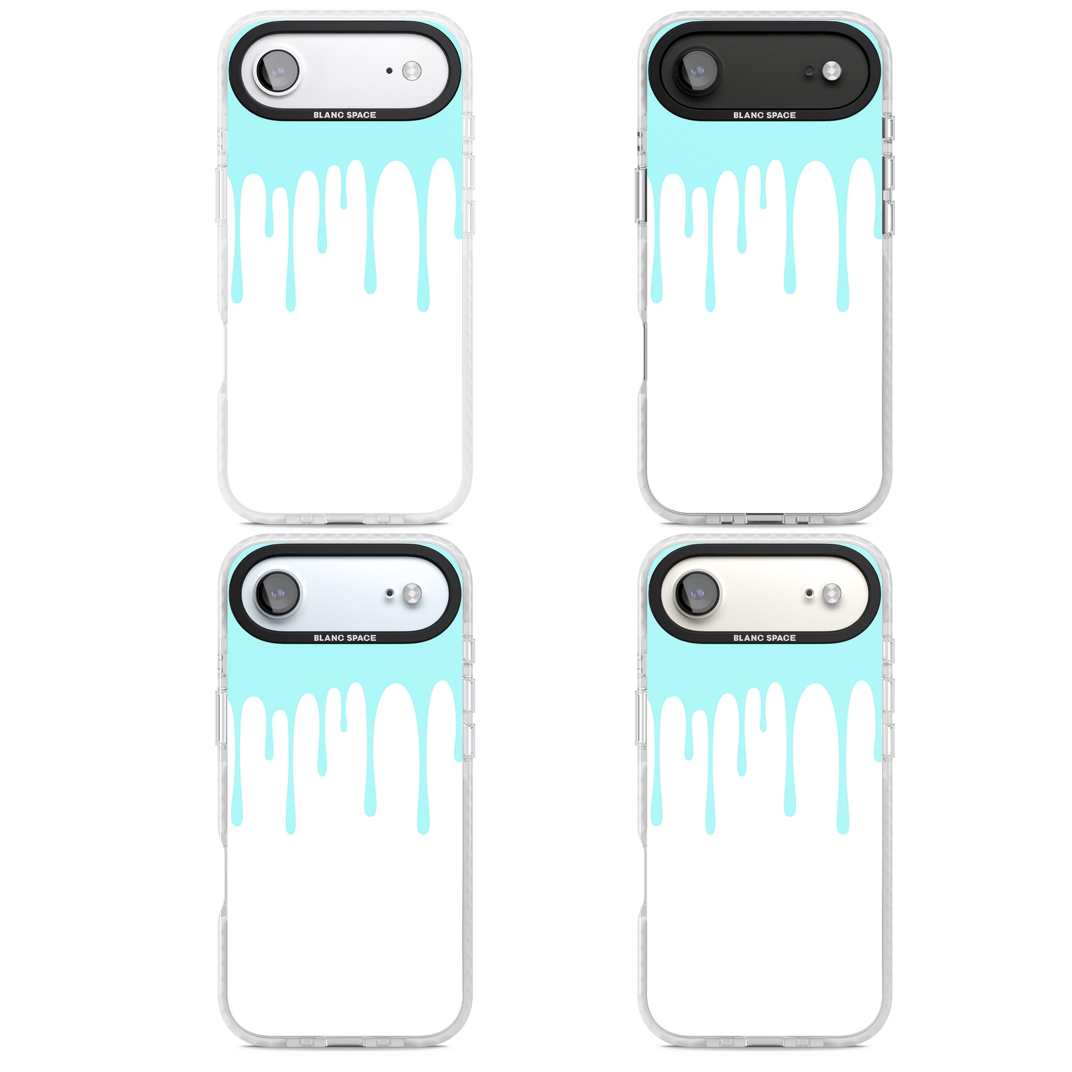 Melted Teal Drip iPhone 17 Air Impact Clear Phone Case APT Impact Protection