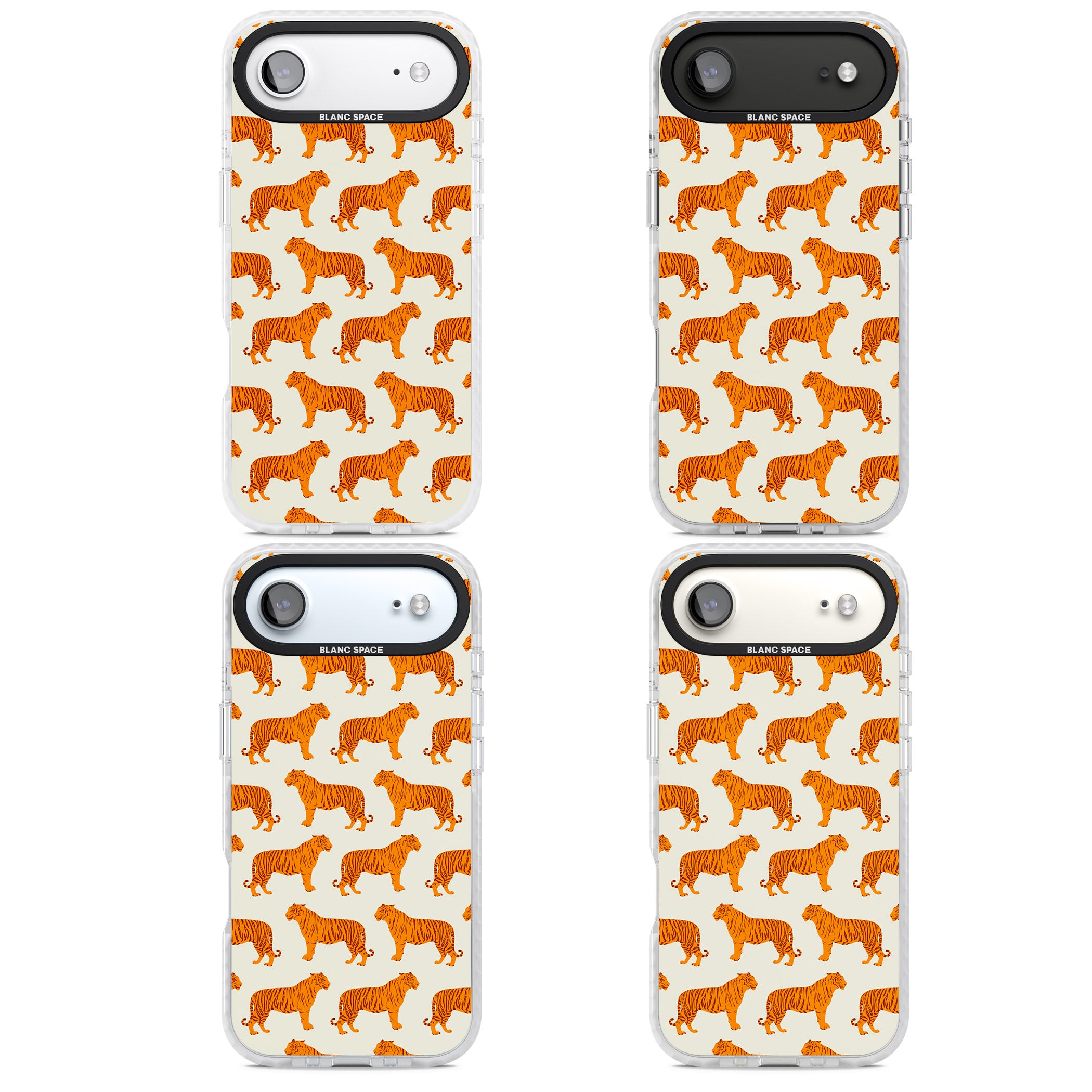 Trendy Tiger Patterns Tigers On Khaki iPhone 17 Air Impact Clear Phone Case APT Impact Protection