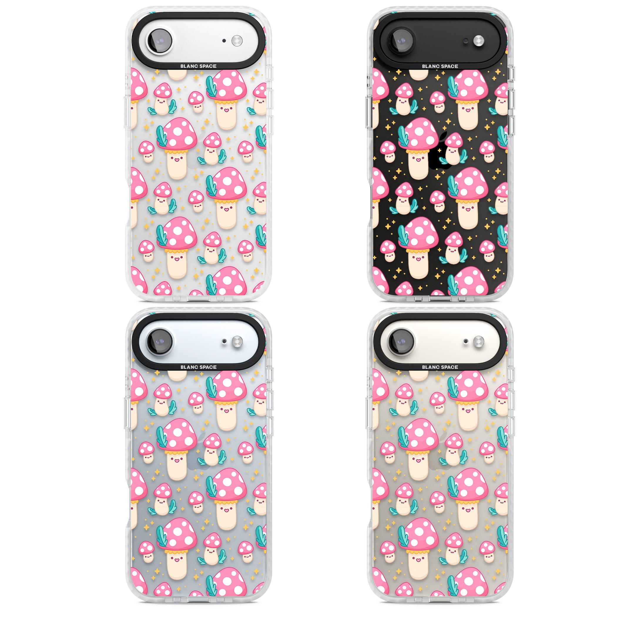 Cute Mushroom Pattern iPhone 17 Air Impact Clear Phone Case APT Impact Protection