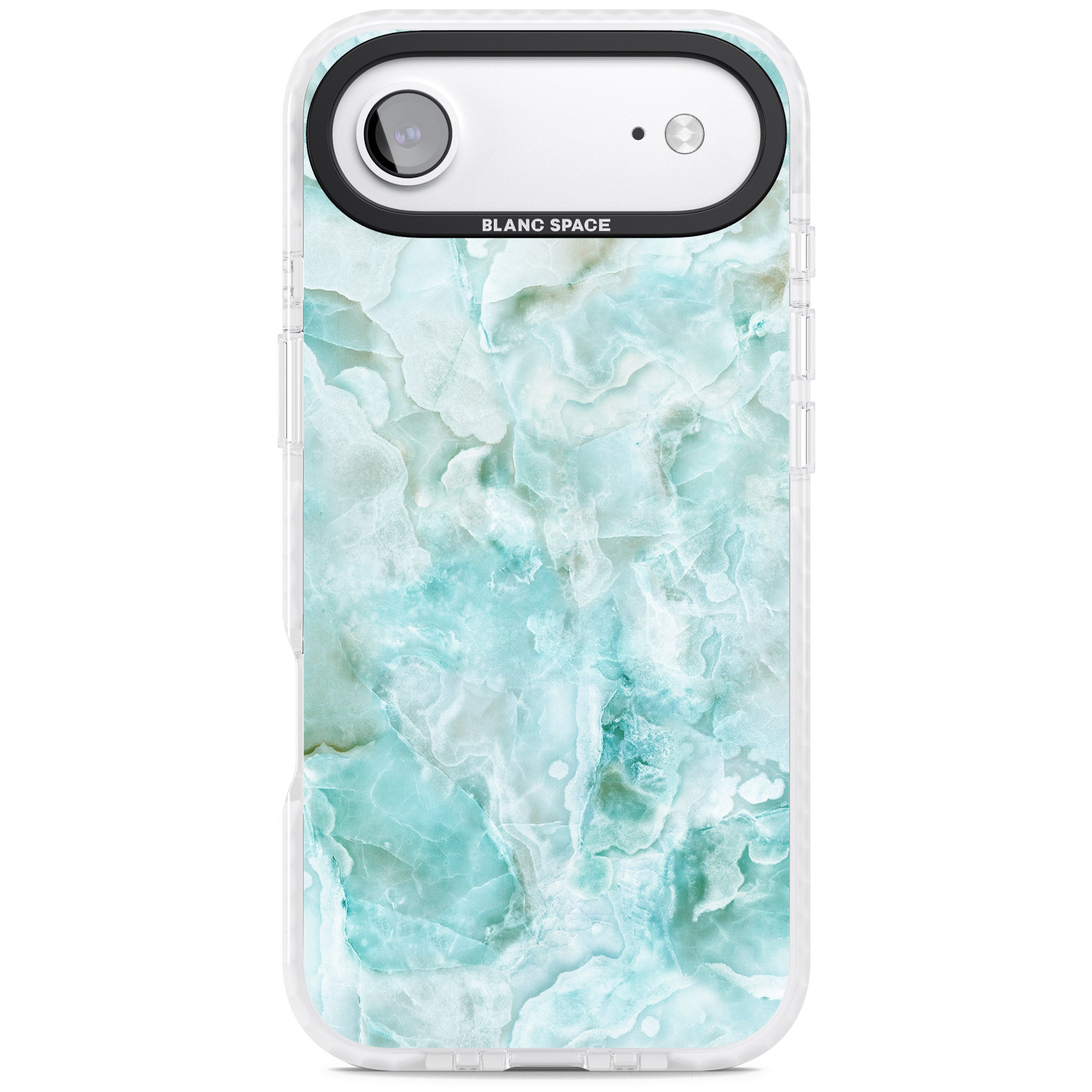 Aqua Onyx Marble iPhone 17 Air Impact Clear Phone Case