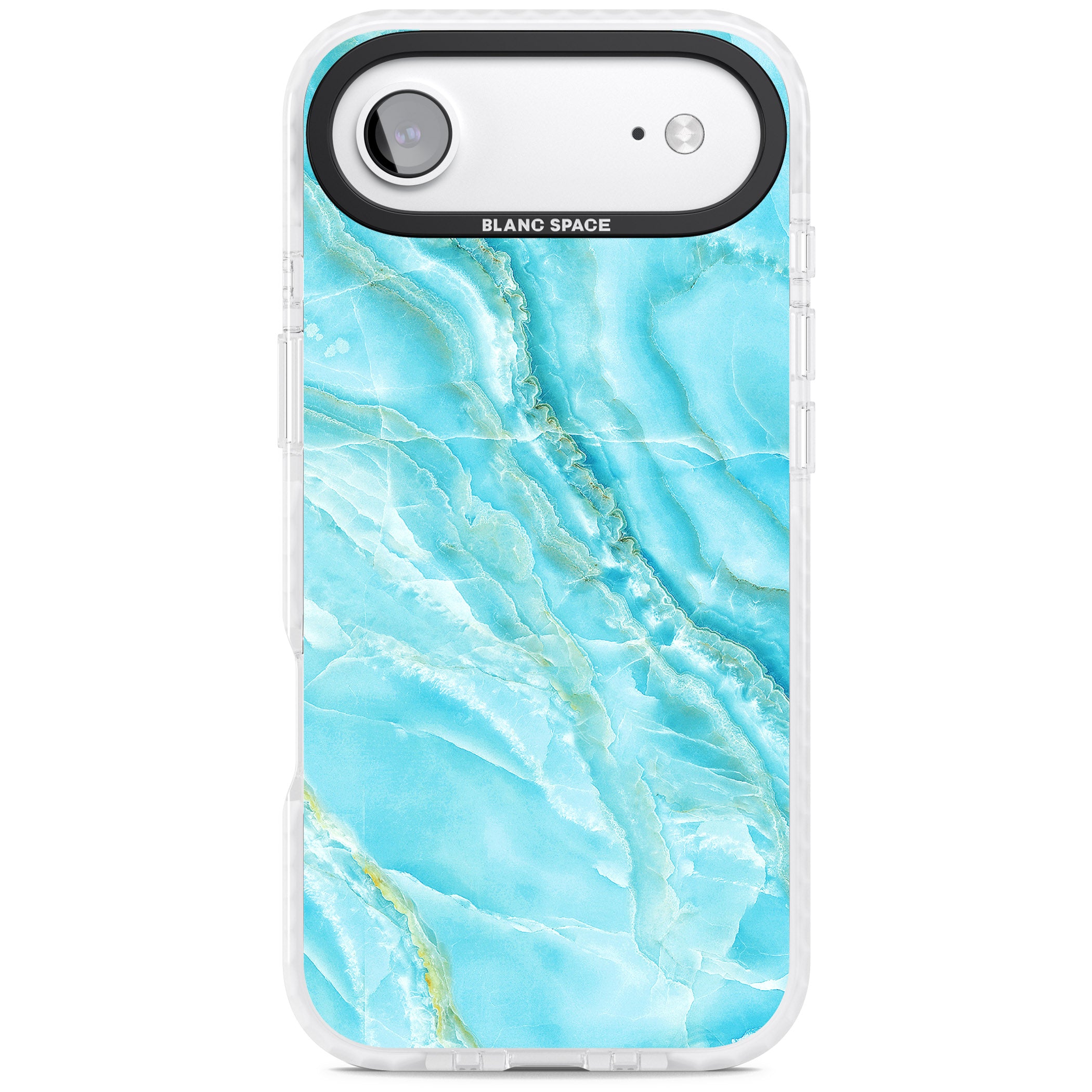 Blue Onyx Marble iPhone 17 Air Impact Clear Phone Case