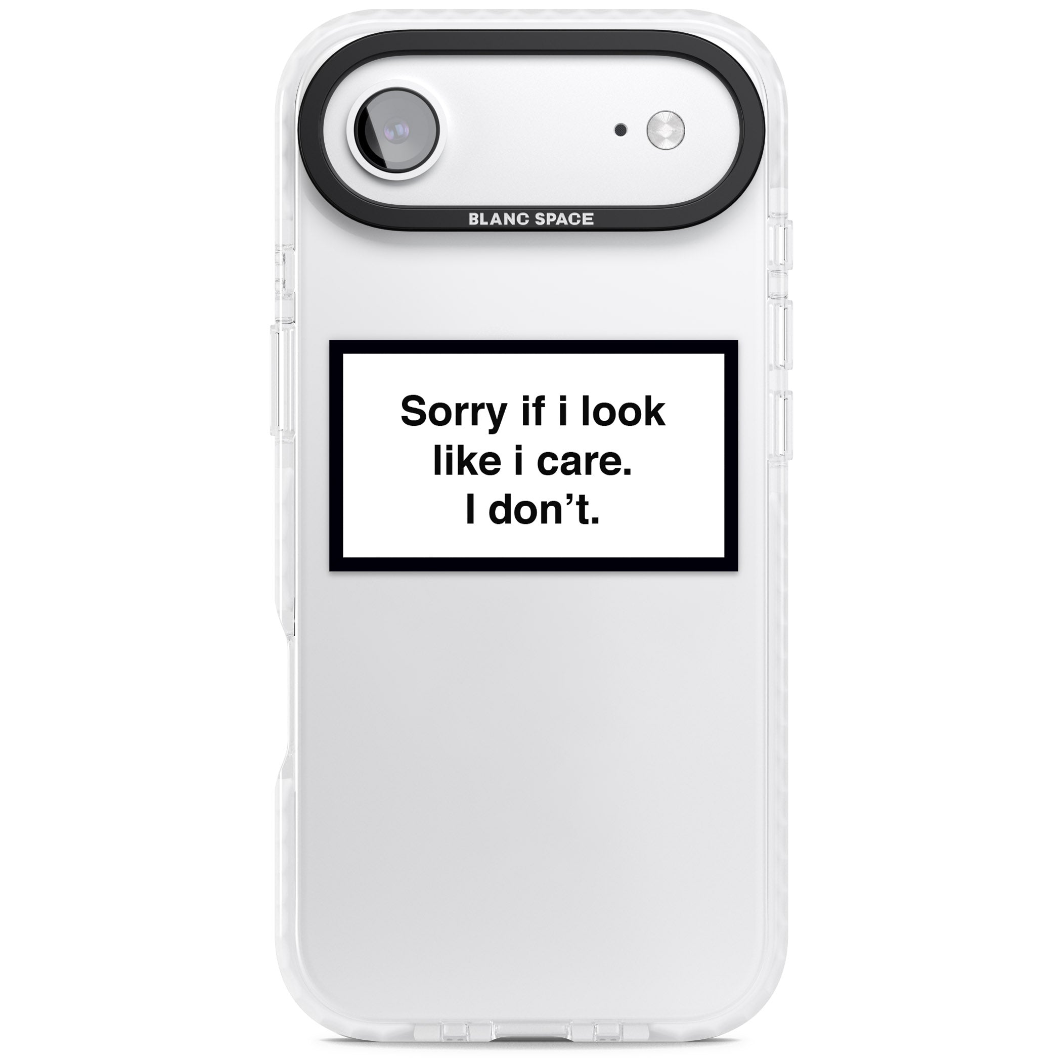 Sorry If I Look Like I Care iPhone 17 Air Impact Clear Phone Case