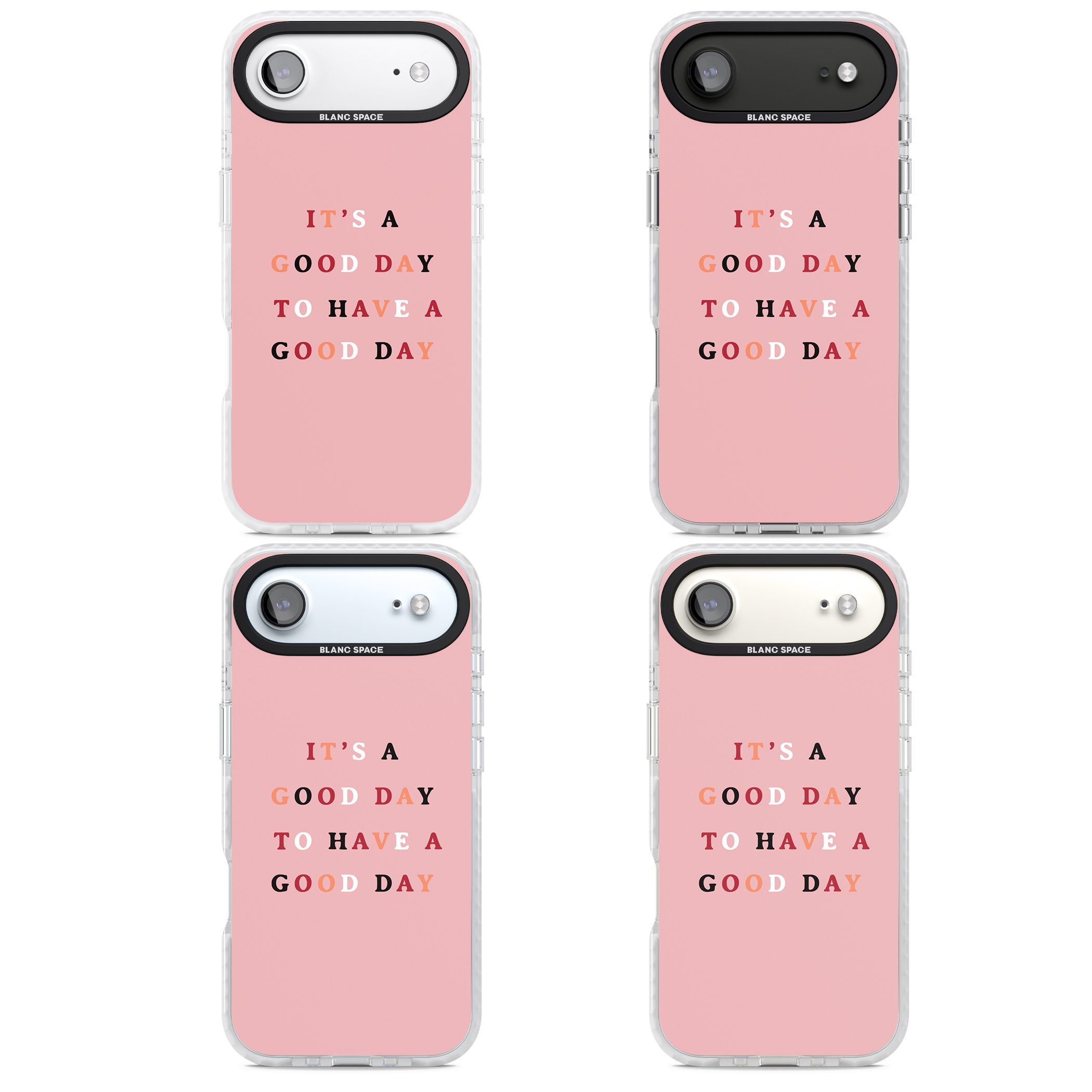 Good Day Pink Quote iPhone 17 Air Impact Clear Phone Case APT Impact Protection