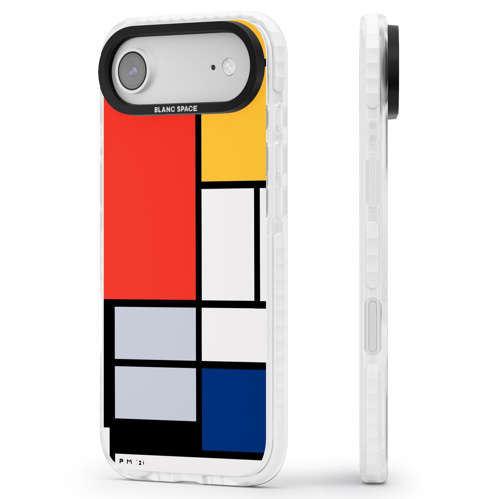 Piet Mondrian'S Composition iPhone 17 Air Impact Clear Phone Case Side Profile