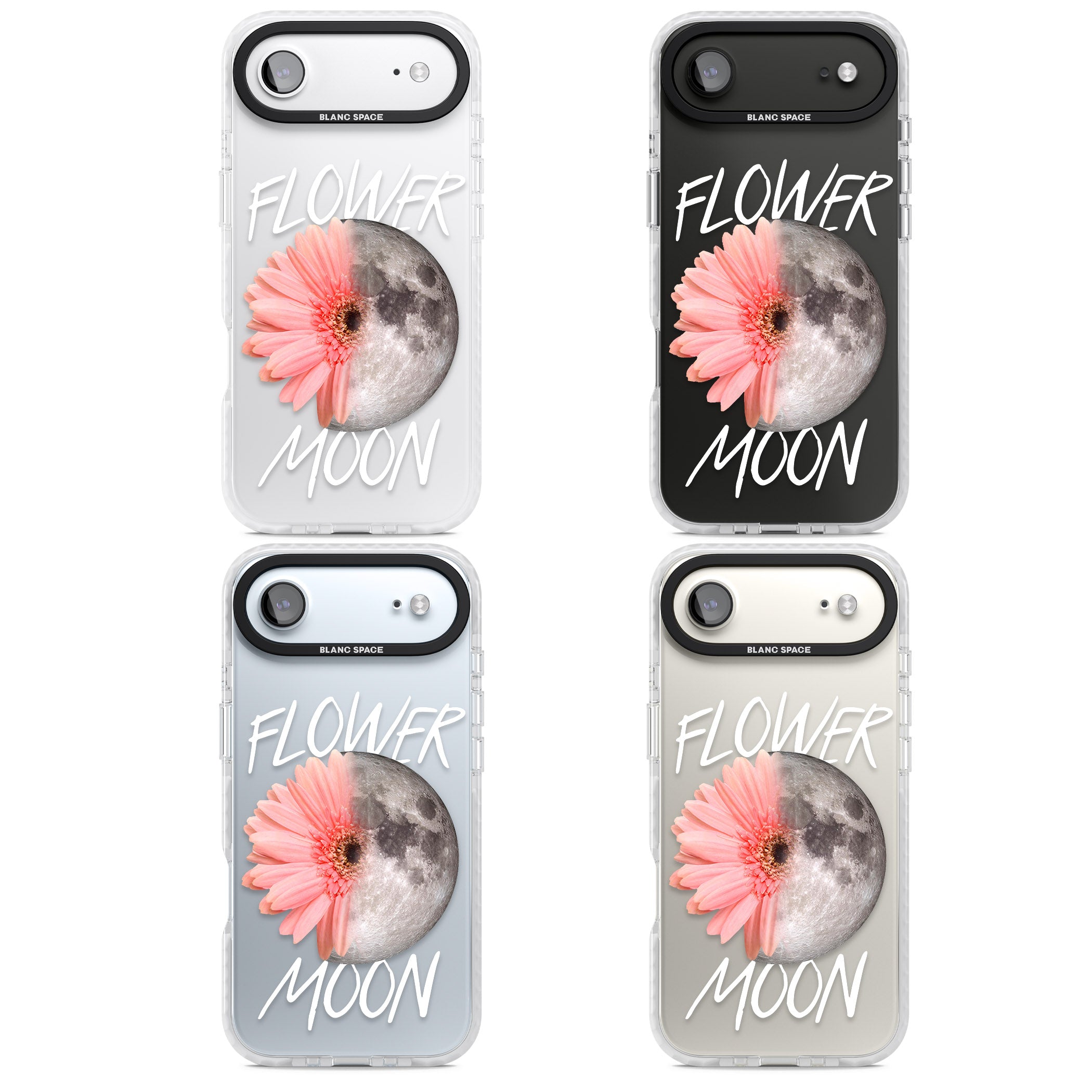 Flower Moon iPhone 17 Air Impact Clear Phone Case APT Impact Protection