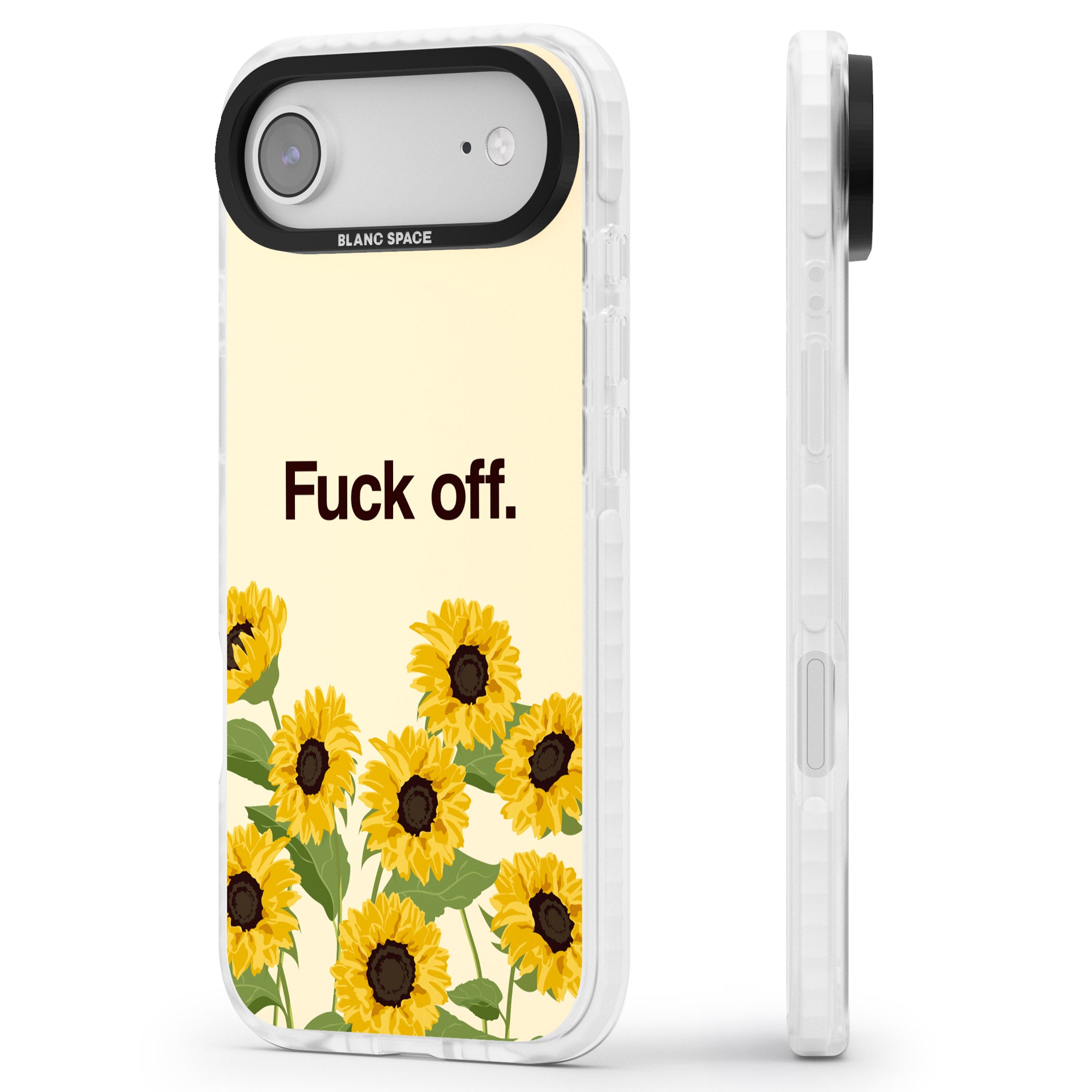 F*Ck Off iPhone 17 Air Impact Clear Phone Case Side Profile