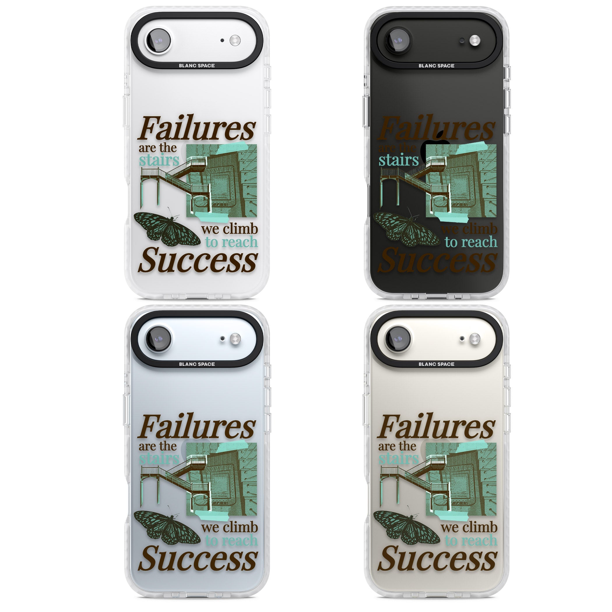 Fail To Succeed iPhone 17 Air Impact Clear Phone Case APT Impact Protection
