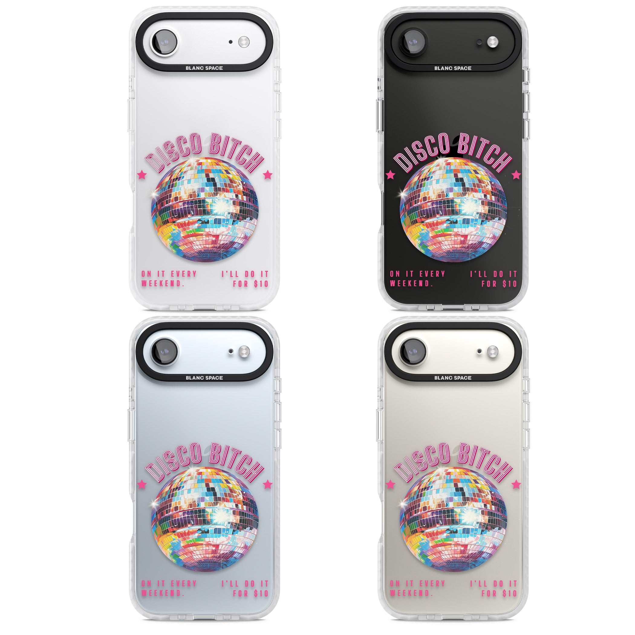 Disco B Tch iPhone 17 Air Impact Clear Phone Case APT Impact Protection