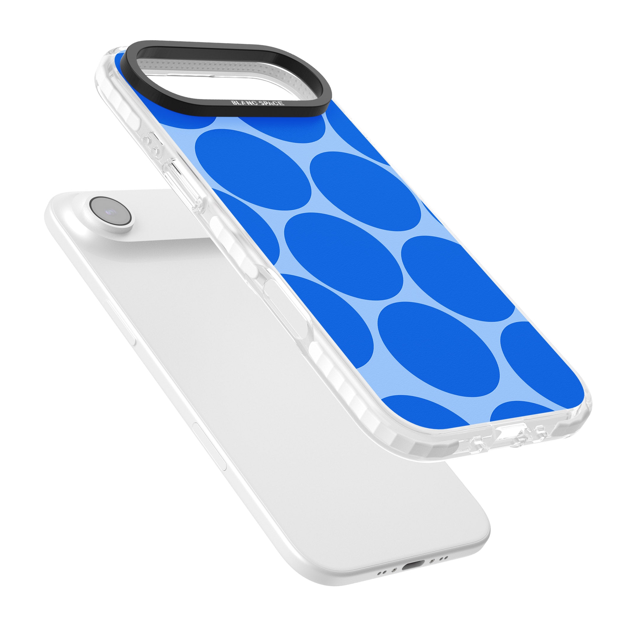 Retro Blue Dot iPhone 17 Air Impact Clear Phone Case Colours