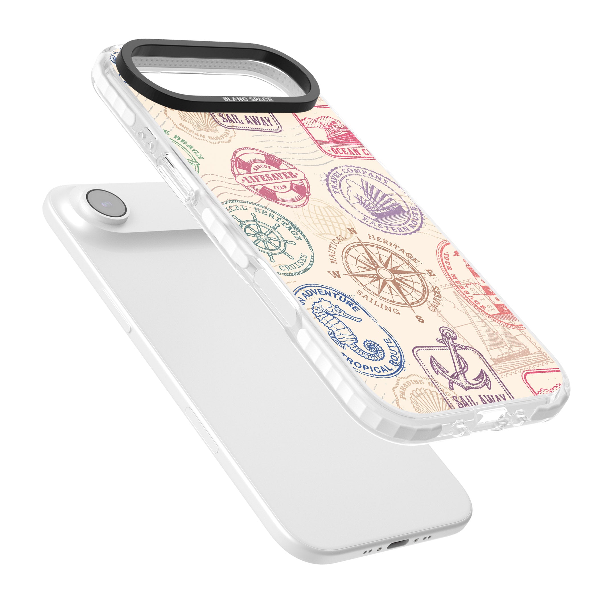 Nautical Stamps iPhone 17 Air Impact Clear Phone Case Colours