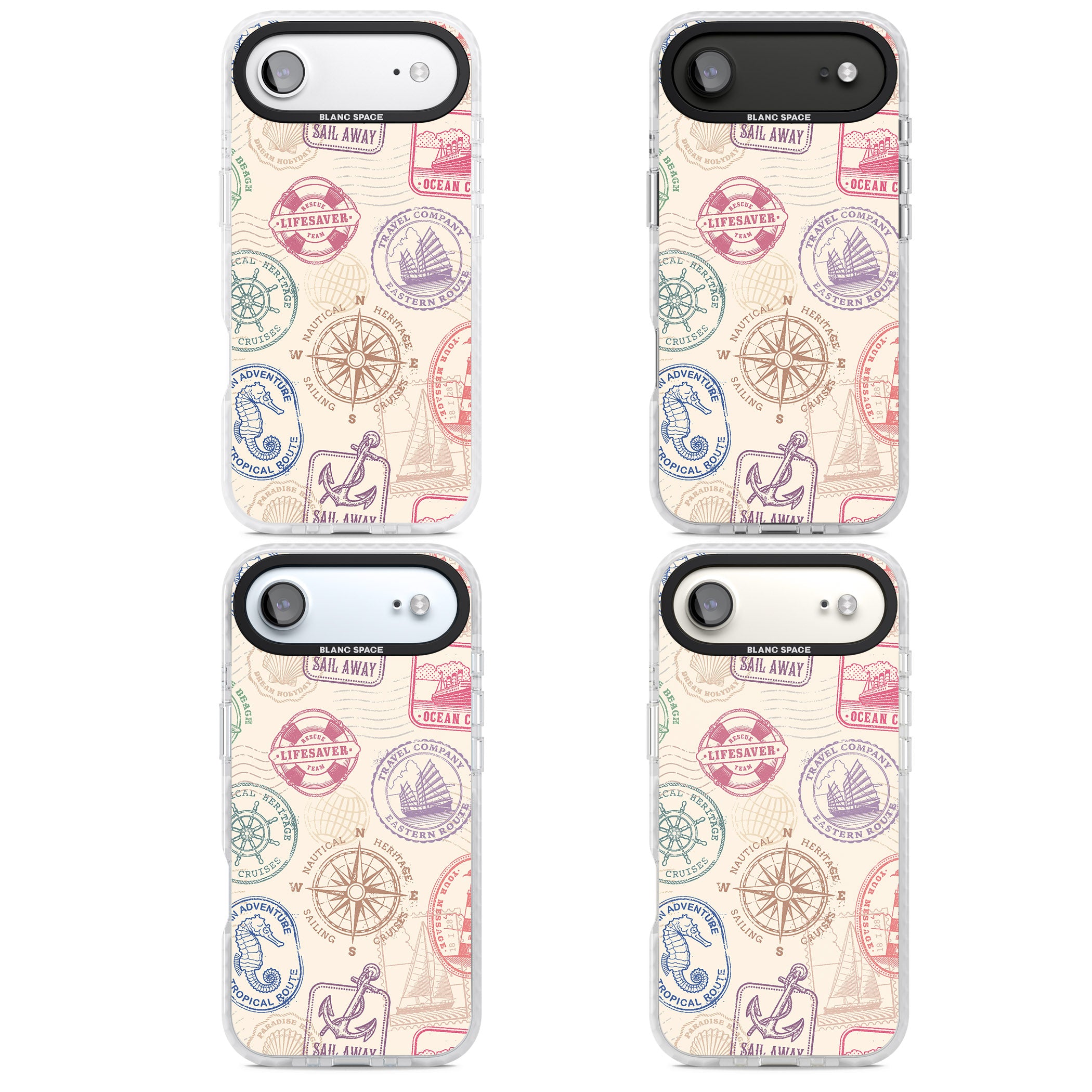 Nautical Stamps iPhone 17 Air Impact Clear Phone Case APT Impact Protection