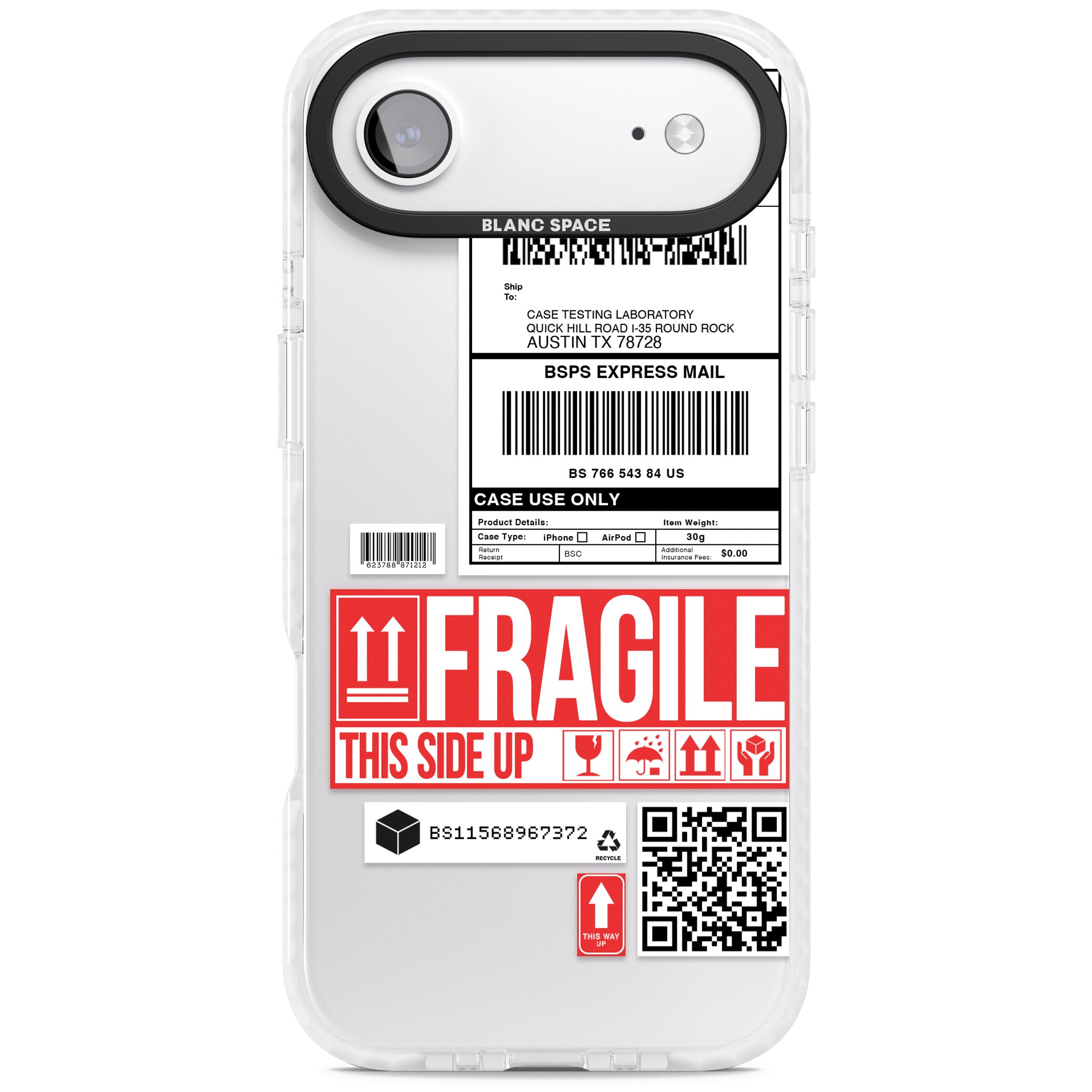 Shipping Label iPhone 17 Air Impact Clear Phone Case