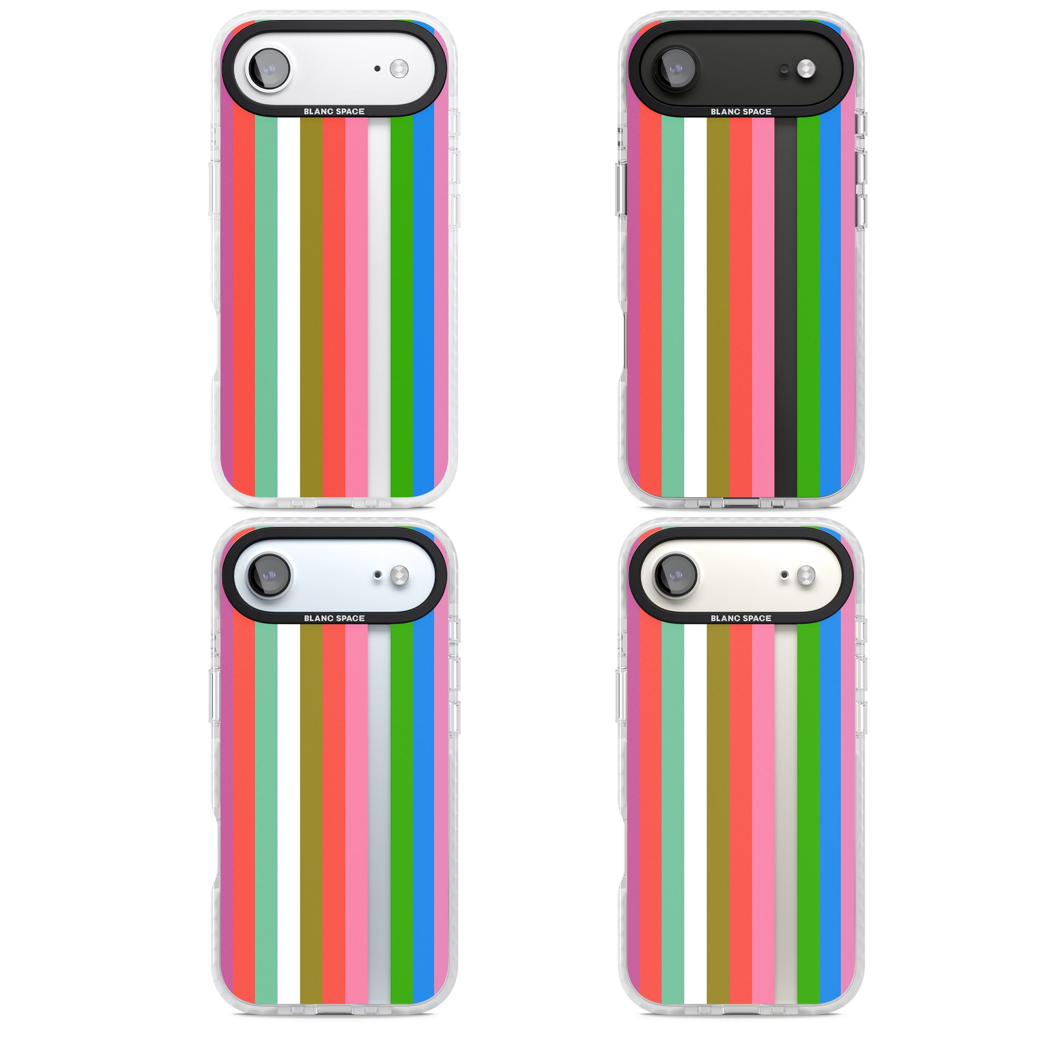 Vibrant Stripes iPhone 17 Air Impact Clear Phone Case APT Impact Protection