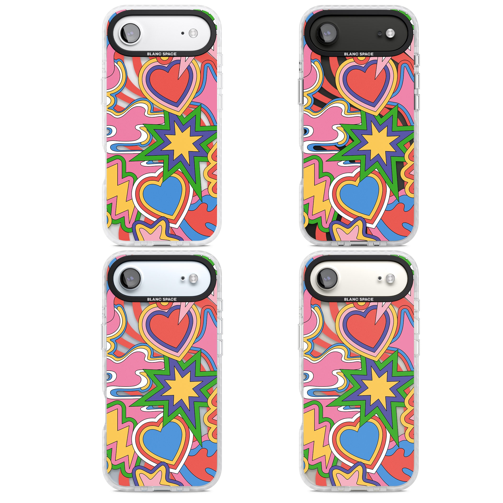 Psychedelic Pop Art Explosion iPhone 17 Air Impact Clear Phone Case APT Impact Protection