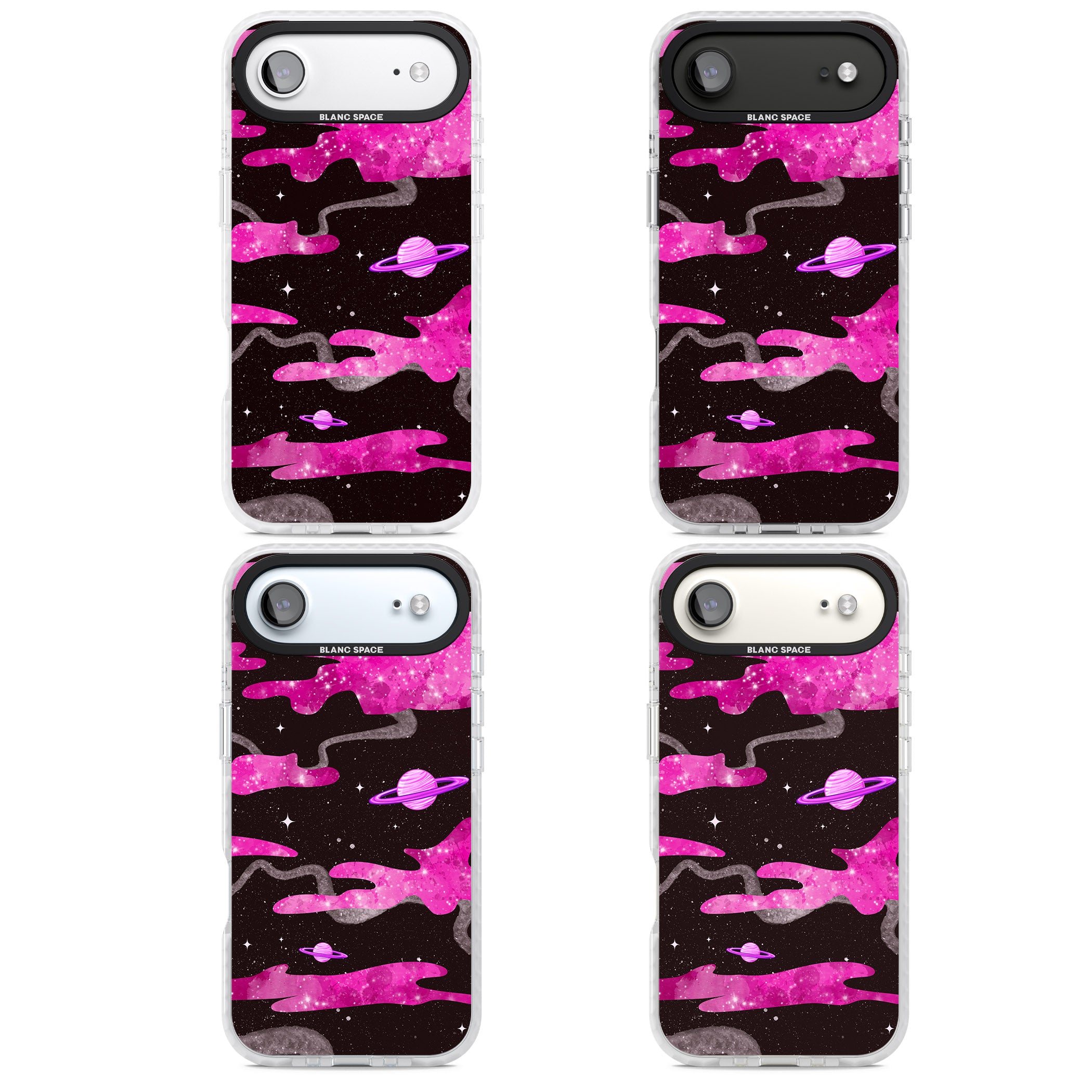 Pink Galaxy iPhone 17 Air Impact Clear Phone Case APT Impact Protection