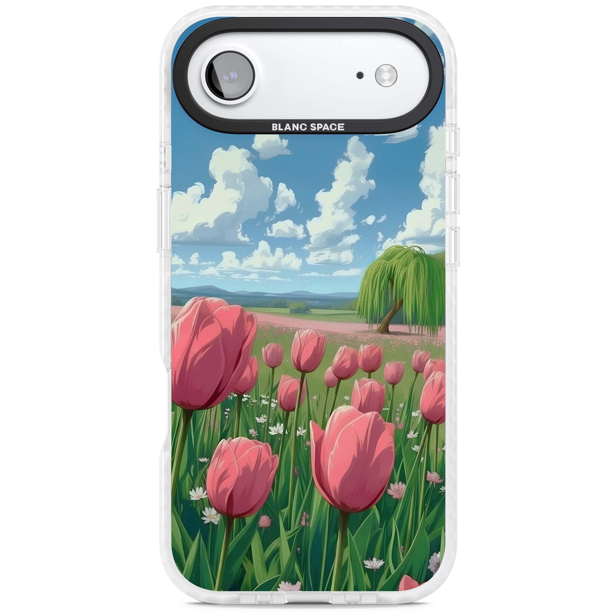 Willow By The Pink Tulips floral iPhone case | Black Impact case for iPhone Air