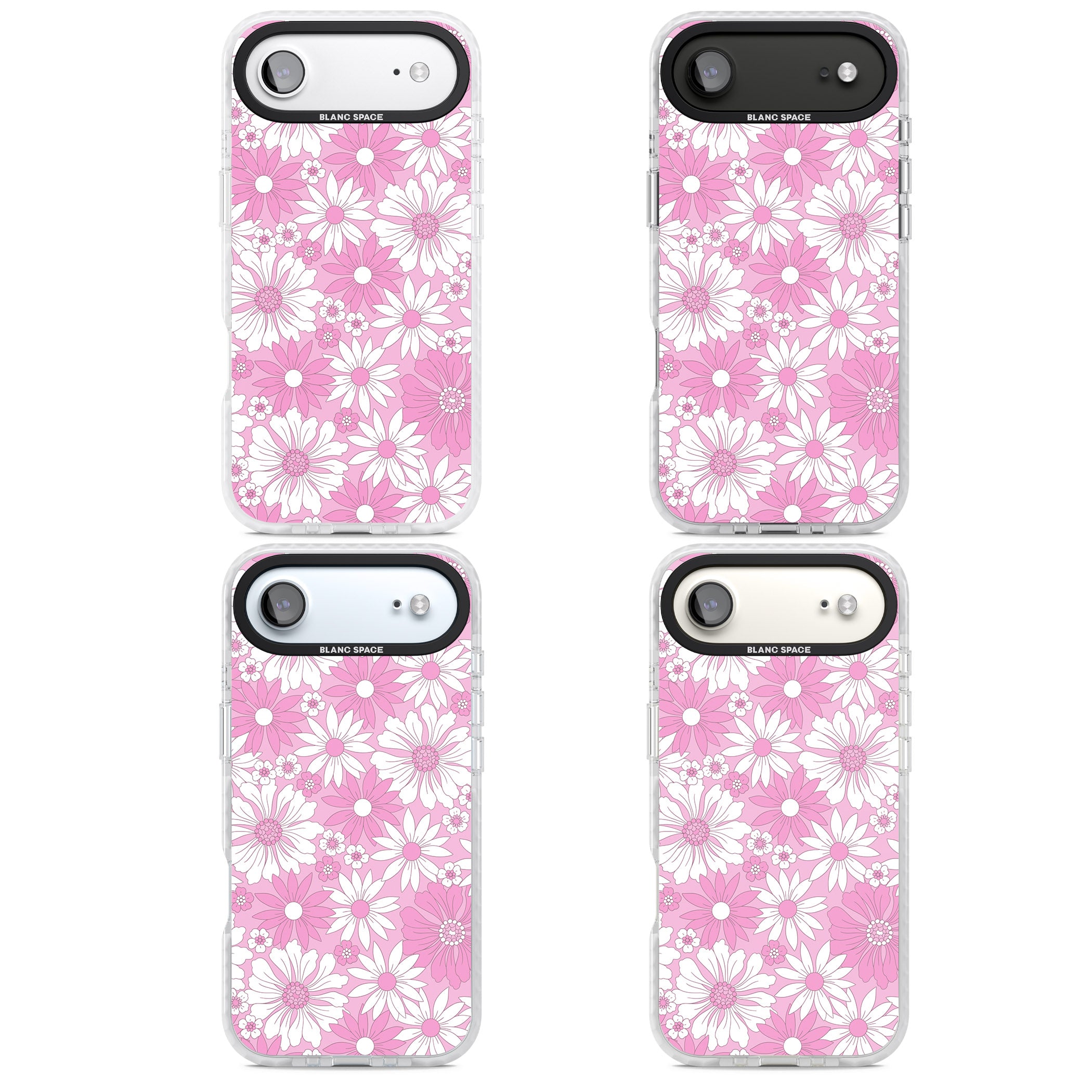 Pink White Flowers iPhone 17 Air Impact Clear Phone Case APT Impact Protection