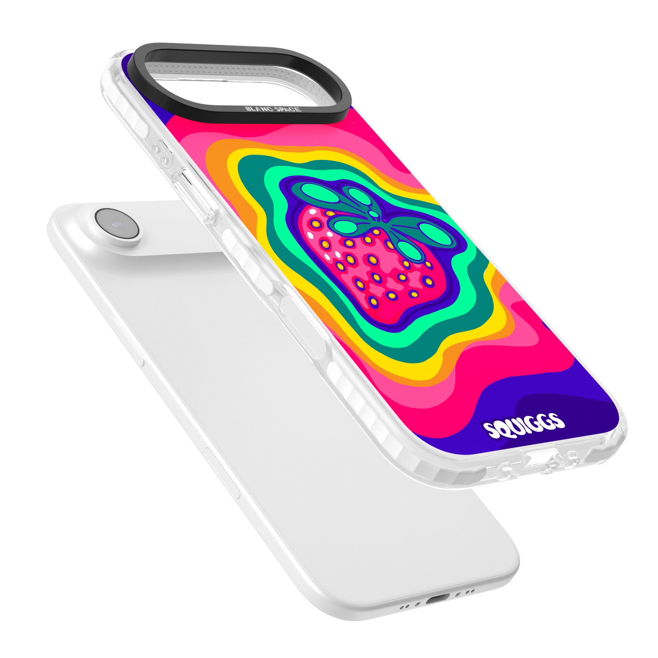 Strawberry Rainbow iPhone 17 Air Impact Clear Phone Case Colours