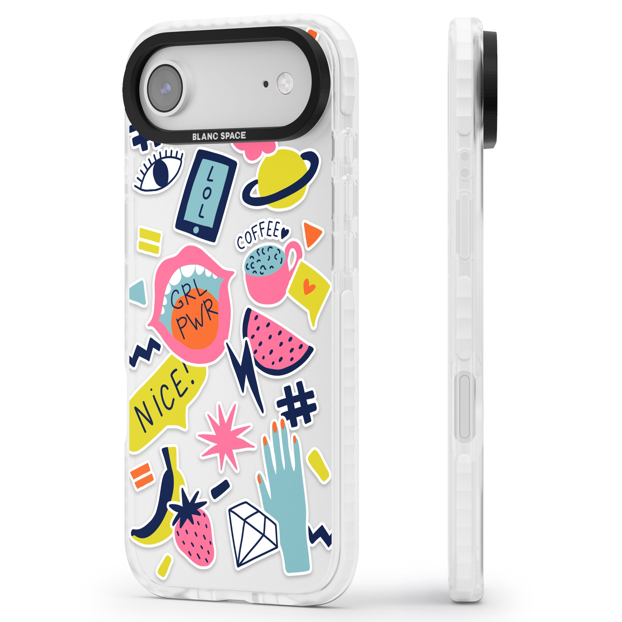 Grl Pwr iPhone 17 Air Impact Clear Phone Case Side Profile