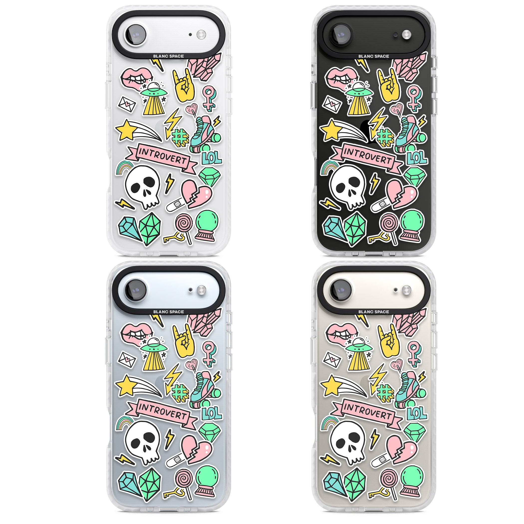 Introvert Sticker iPhone 17 Air Impact Clear Phone Case APT Impact Protection