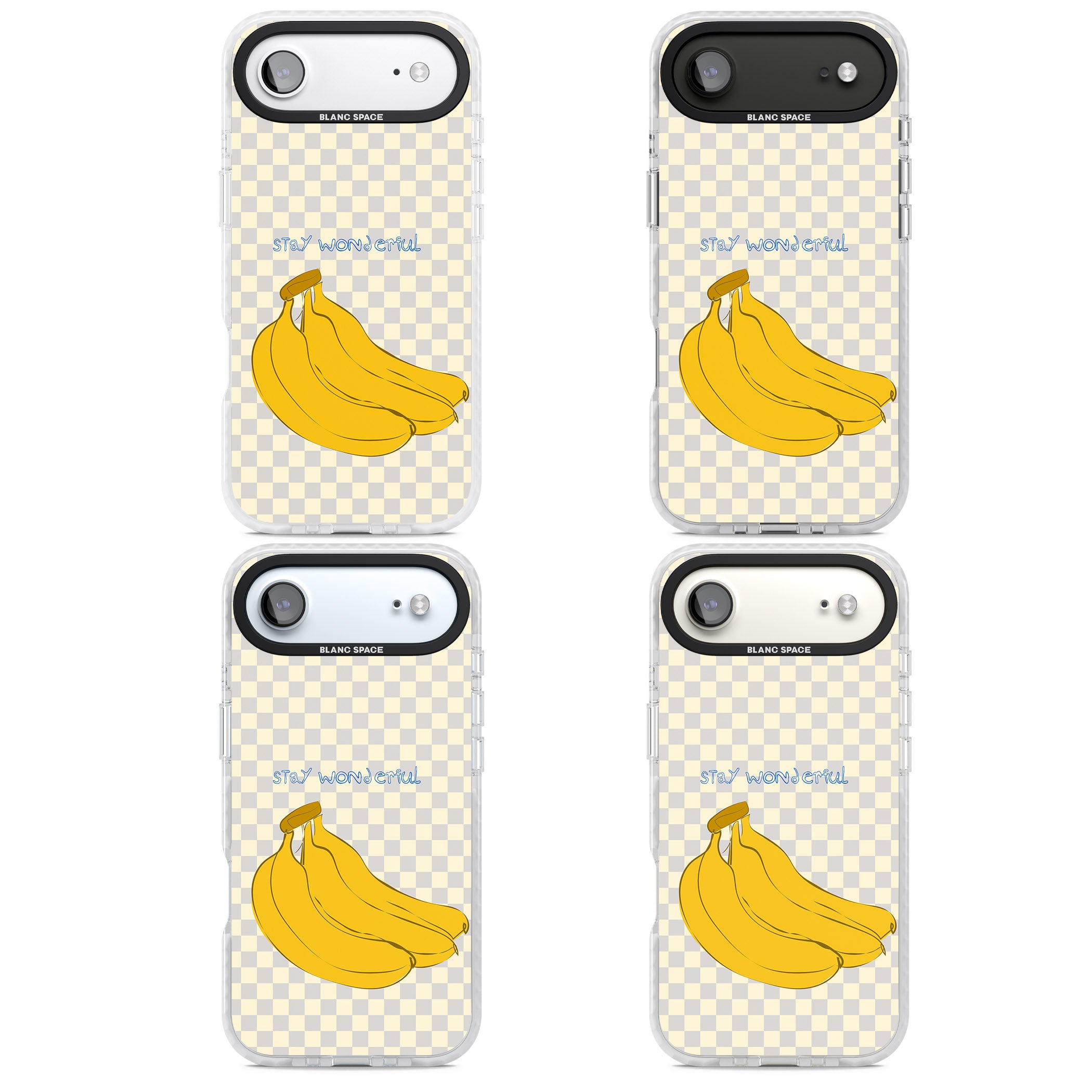 Stay Wonderful Banana iPhone 17 Air Impact Clear Phone Case APT Impact Protection