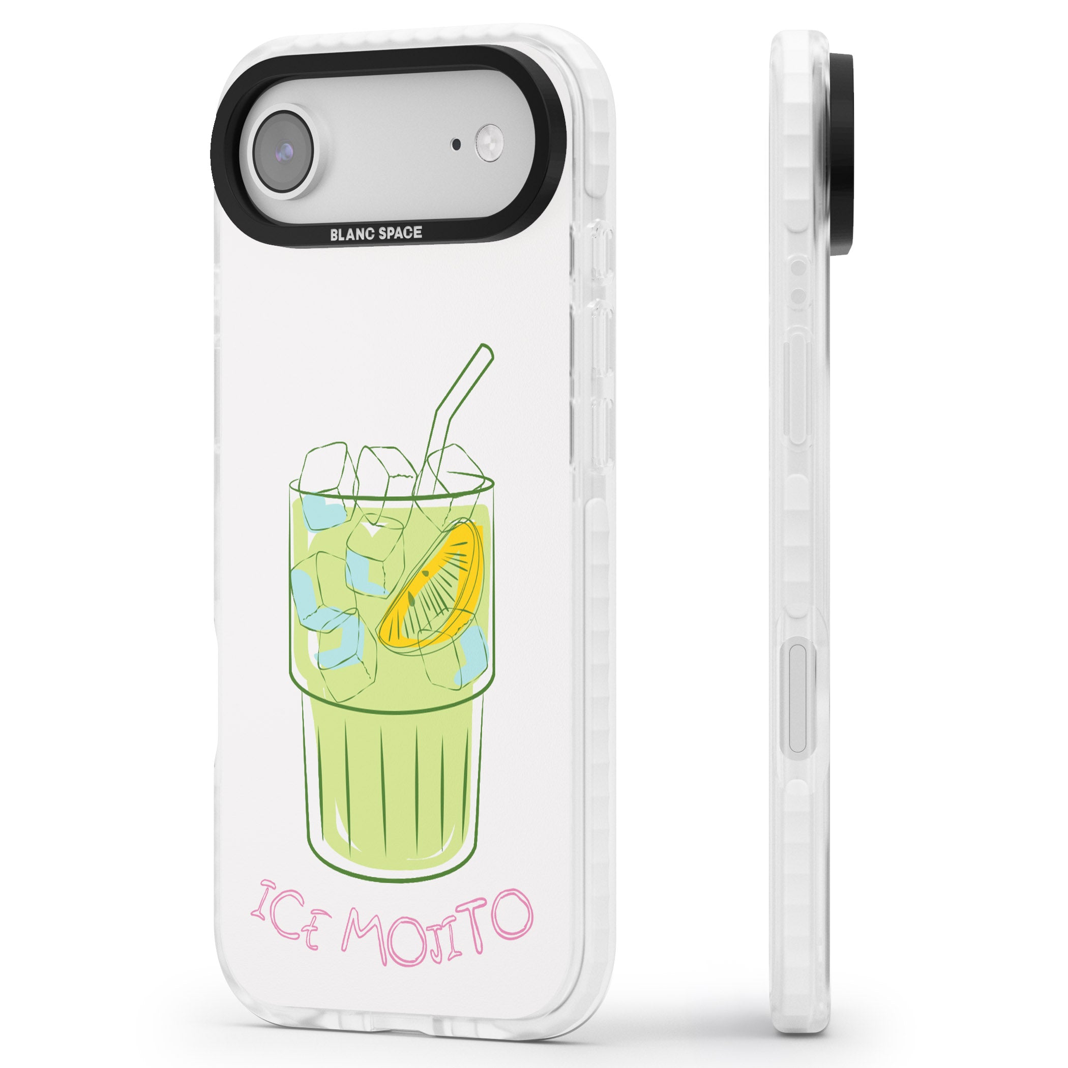 Ice Mojito iPhone 17 Air Impact Clear Phone Case Side Profile