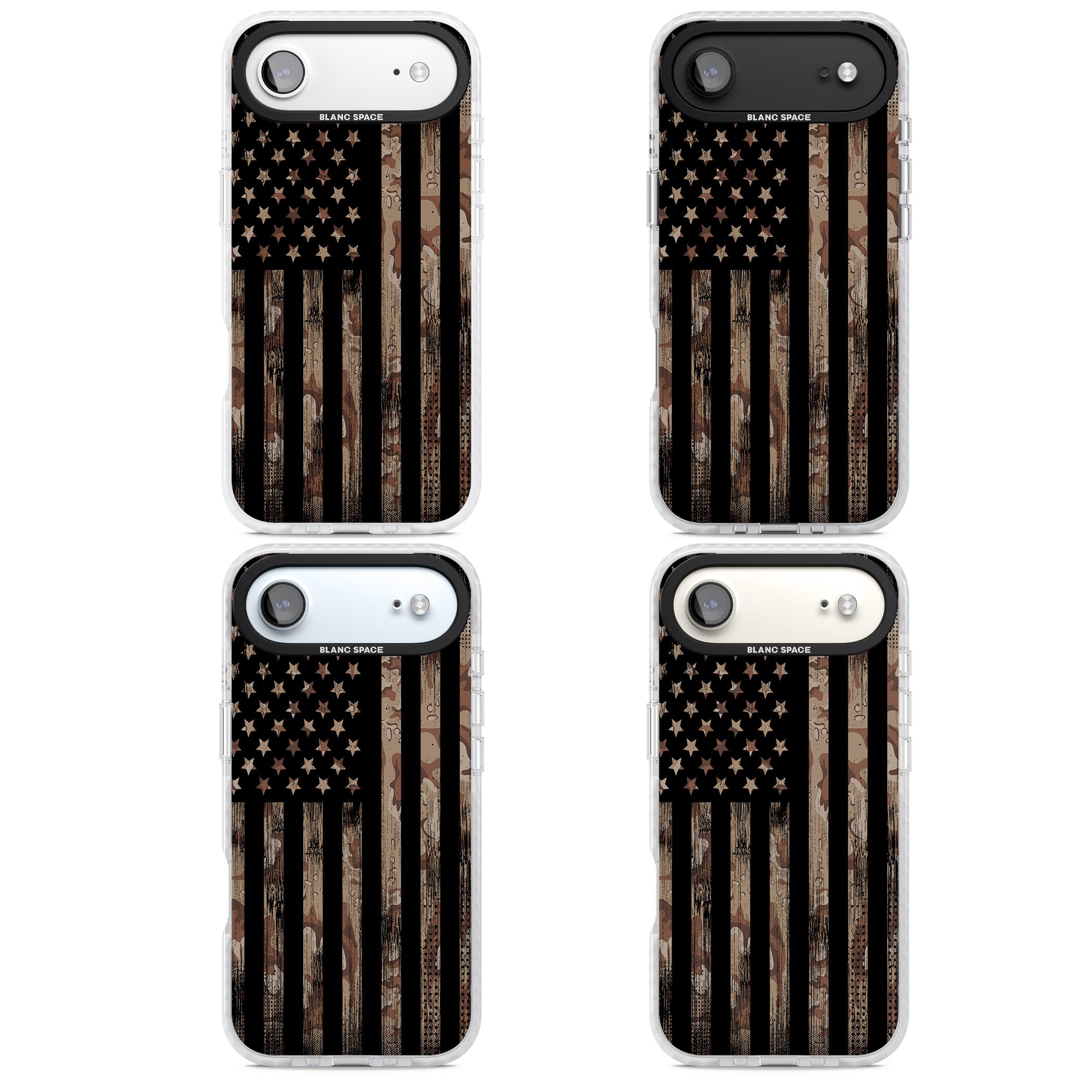 American Flag Camo iPhone 17 Air Impact Clear Phone Case APT Impact Protection