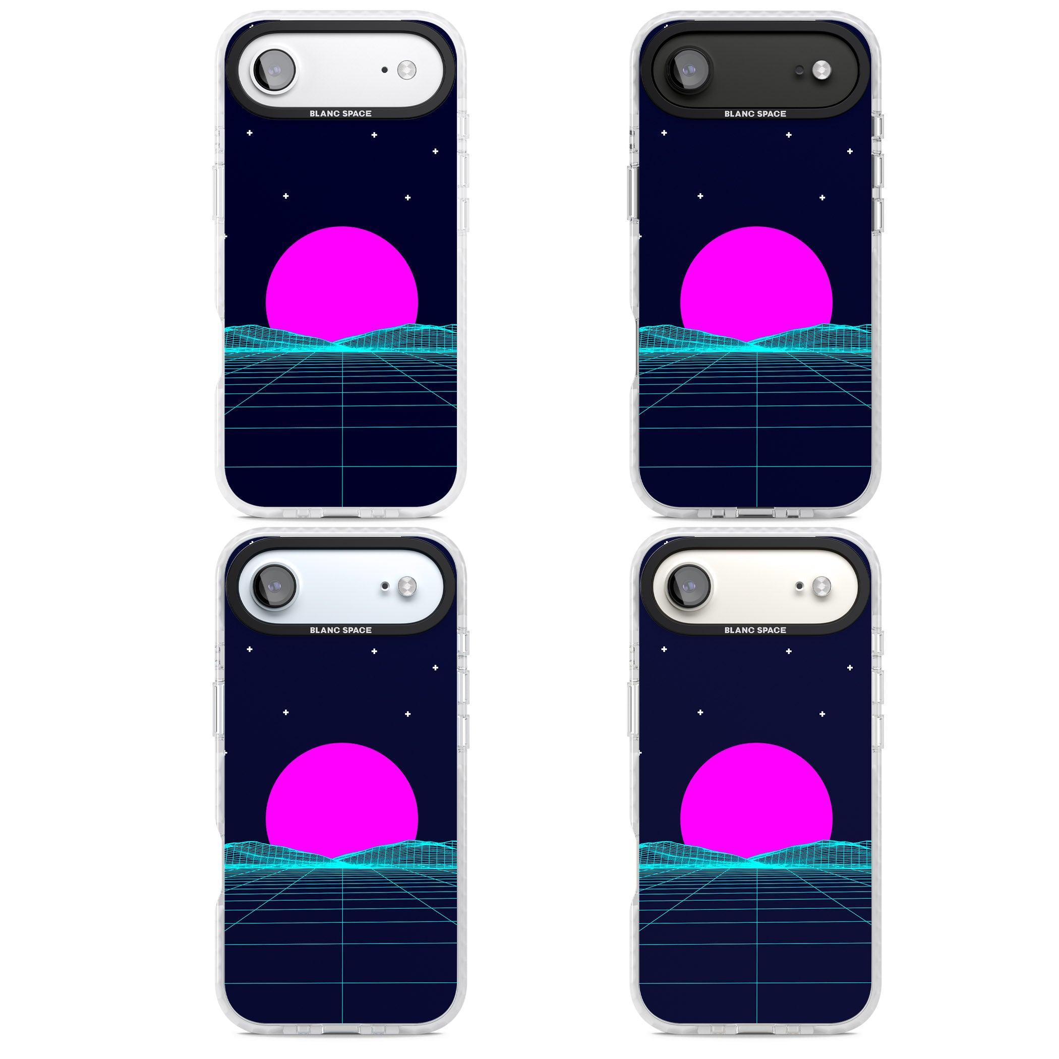 Miami Sunset Vaporwave iPhone 17 Air Impact Clear Phone Case APT Impact Protection