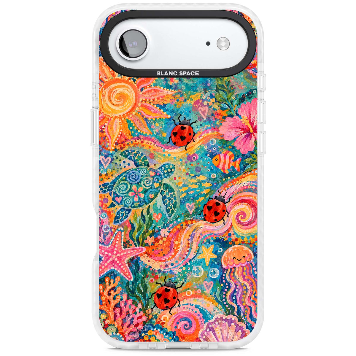 Coral Whimsy for her iPhone case | Black Impact case for iPhone Air