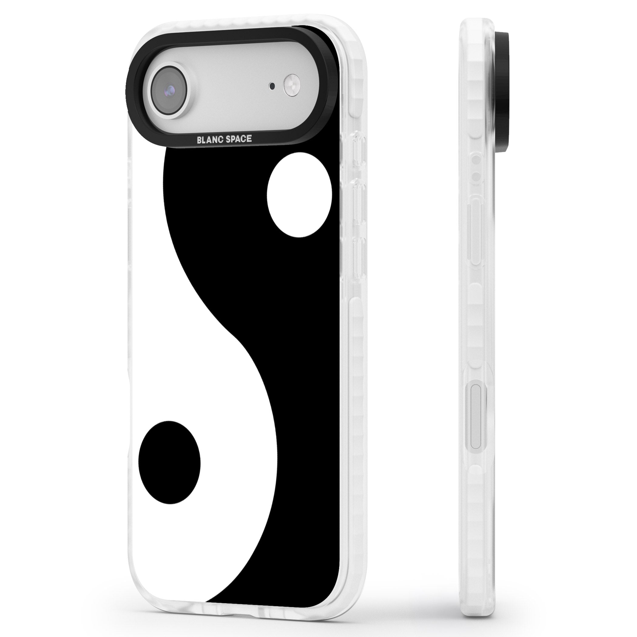 Large Yin Yang iPhone 17 Air Impact Clear Phone Case Side Profile