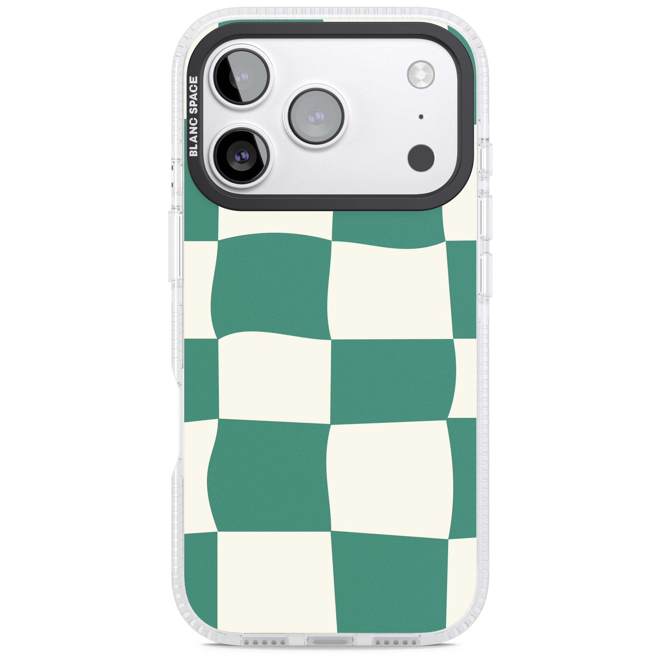 Green & Cream Wavy Check
