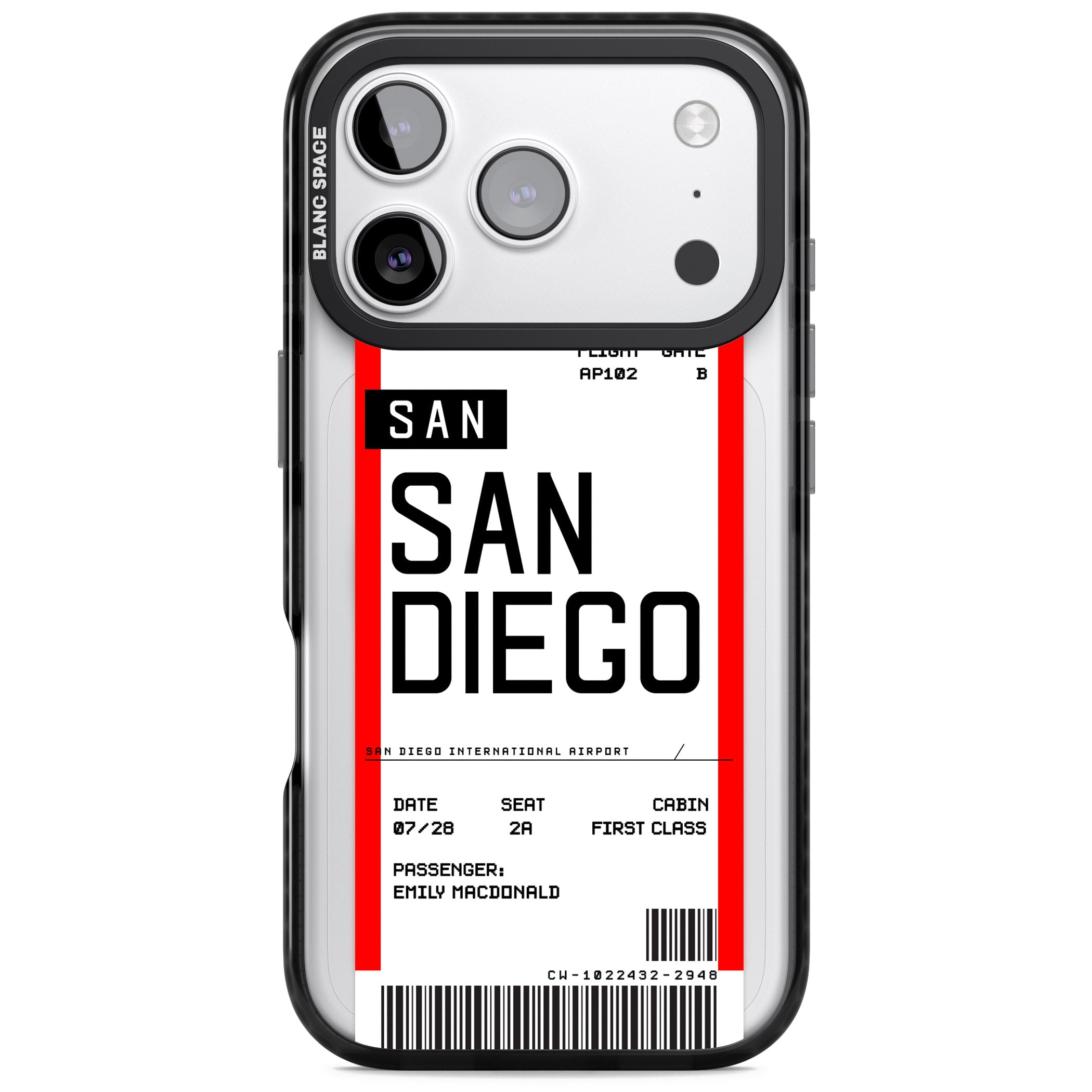 Personalised San Diego Boarding Pass