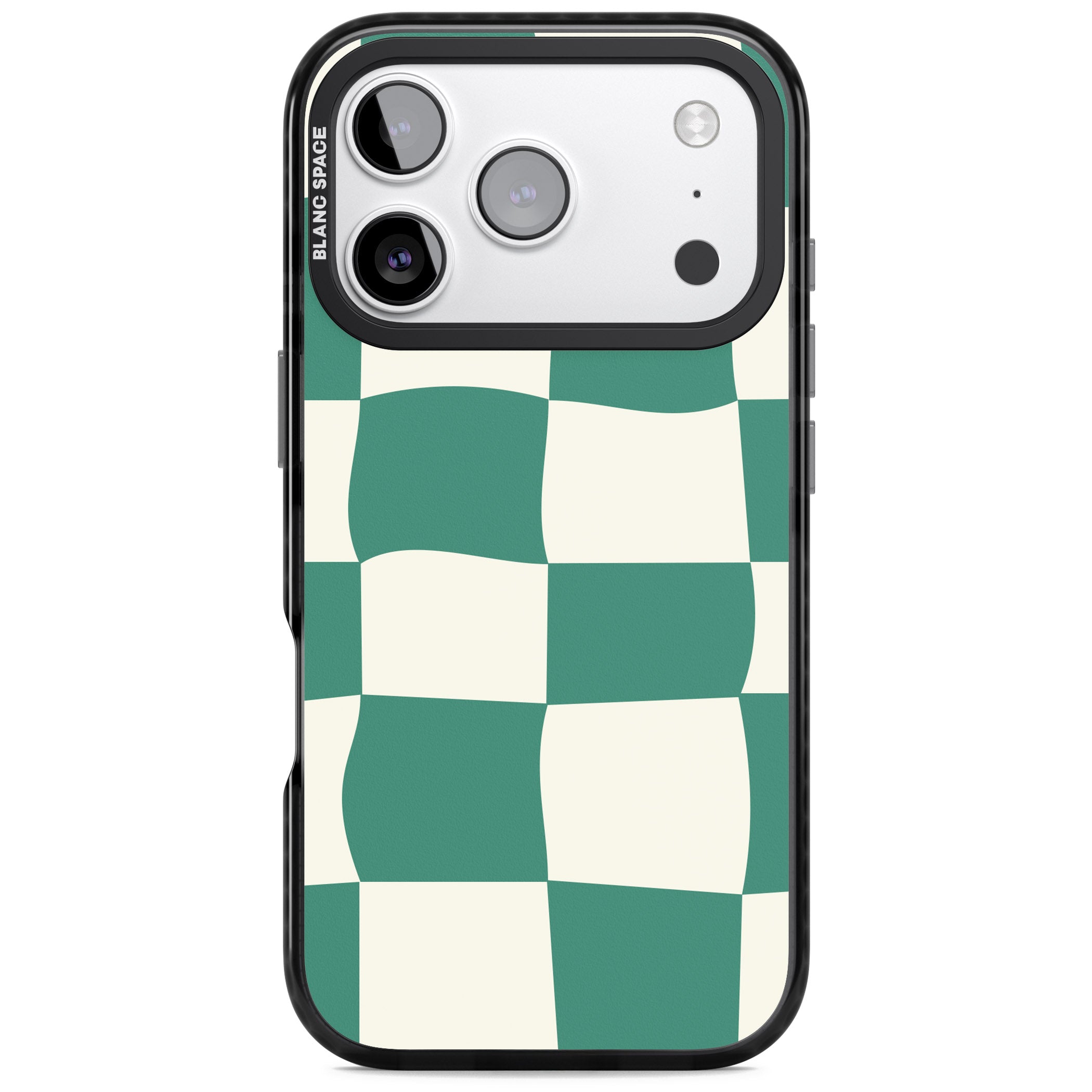 Green & Cream Wavy Check