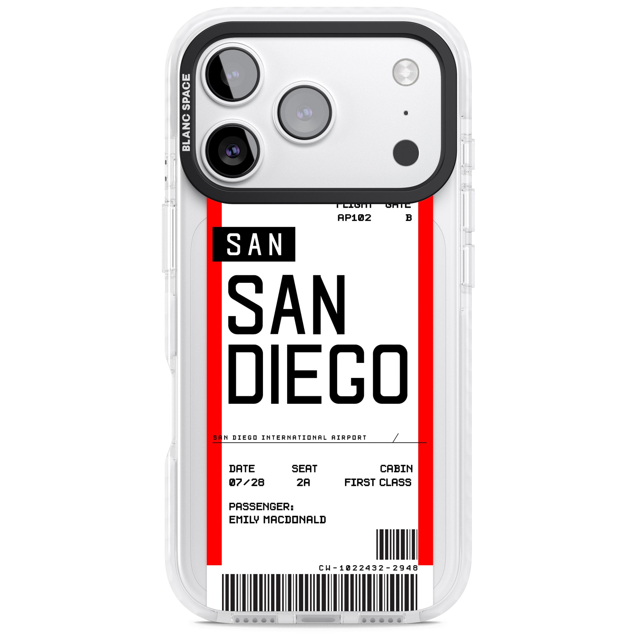 Personalised San Diego Boarding Pass