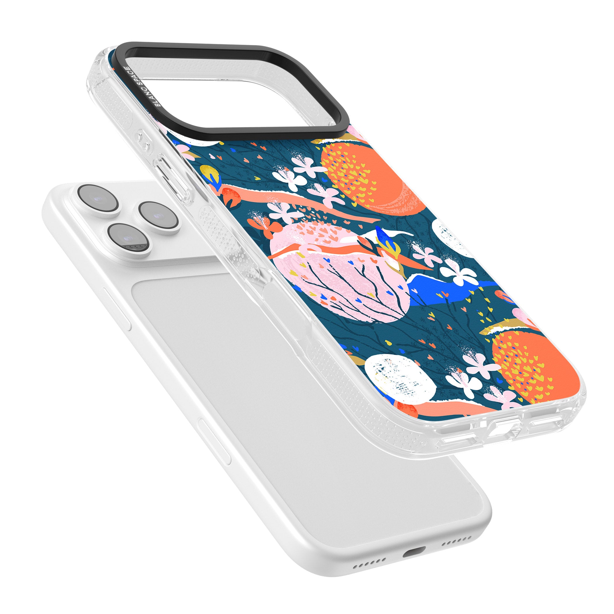 Vibrant Coral Pattern iPhone 17 Pro Max Impact Air Clear Phone Case Colours