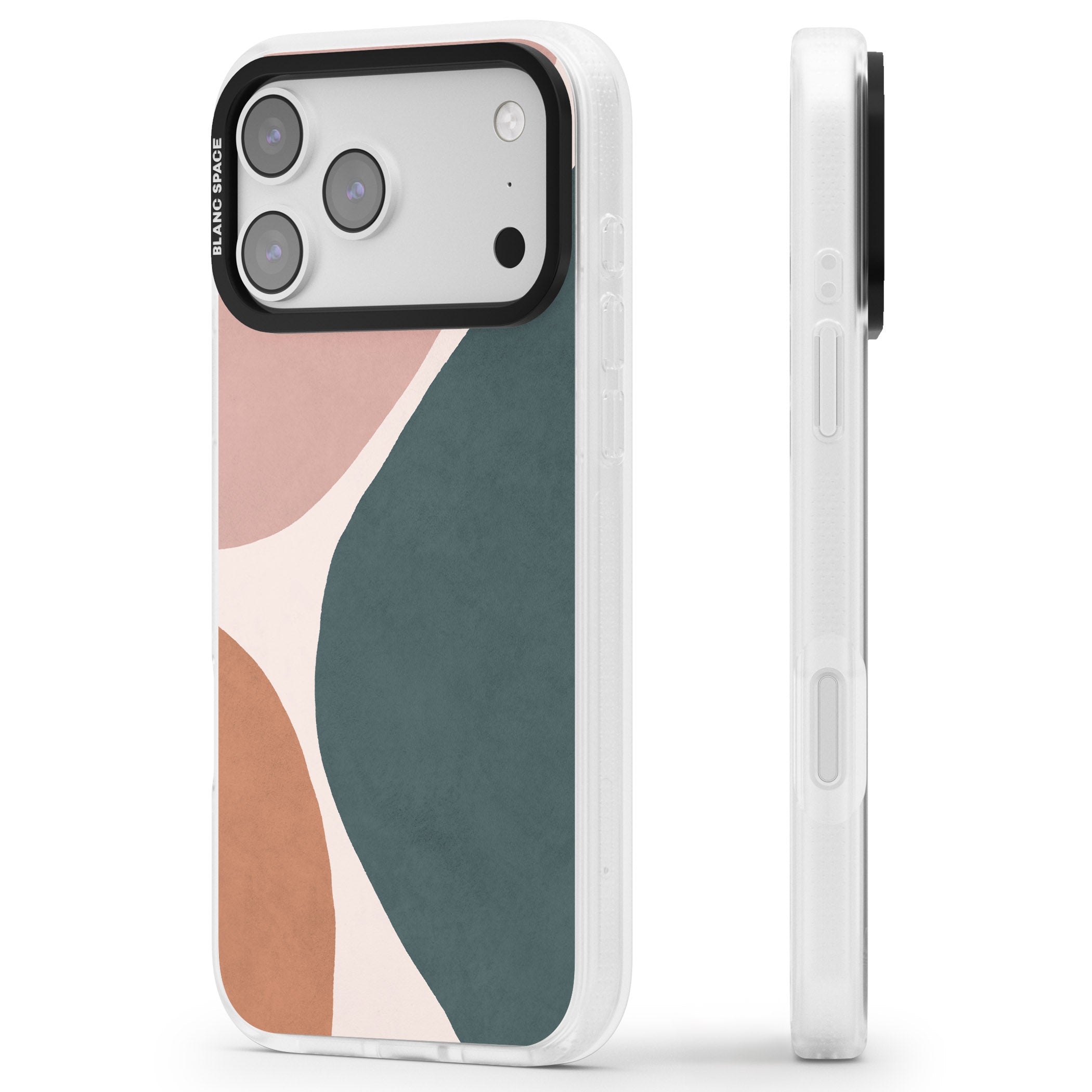 Lush Abstract Watercolour Design #8 iPhone 17 Pro Max Impact Air Clear Phone Case Side Profile