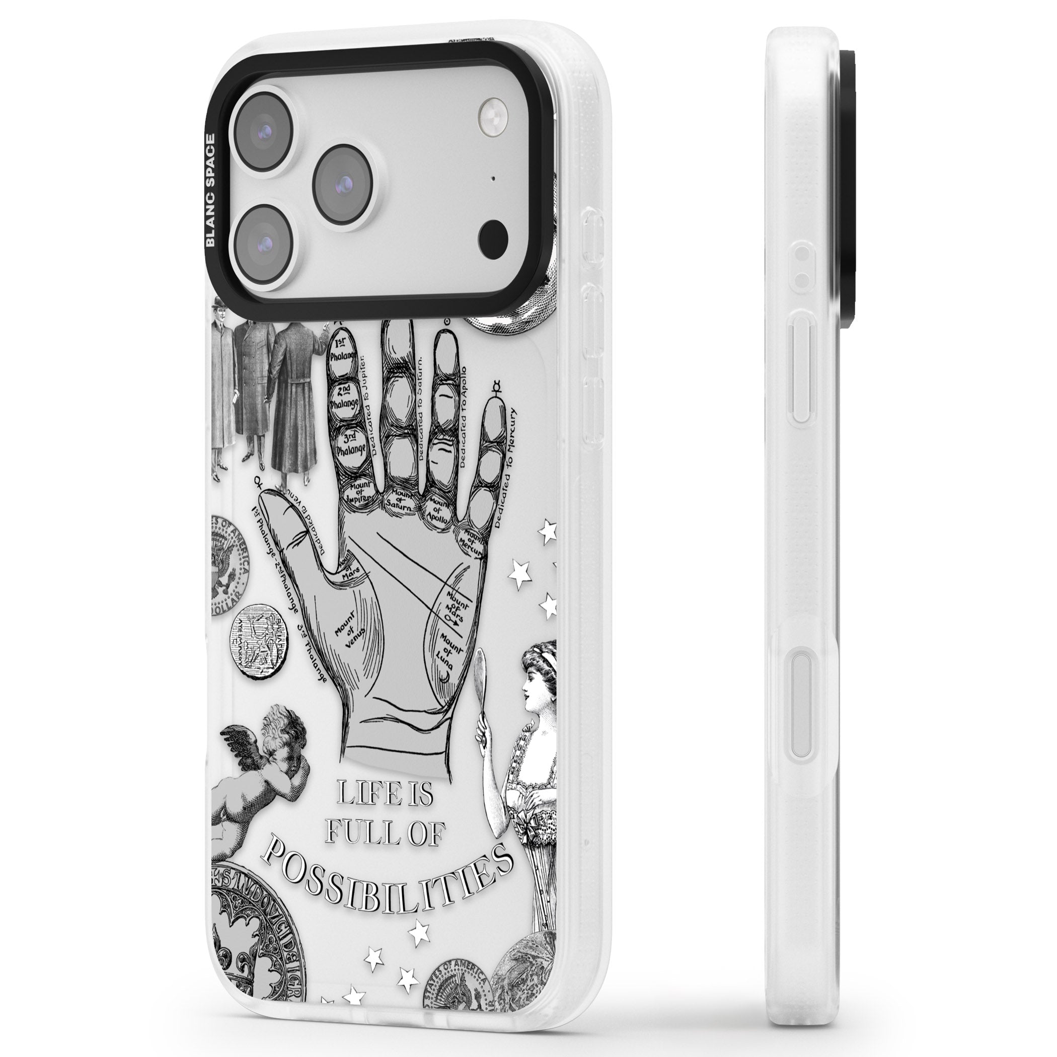 Life Is Full Of Possibilities iPhone 17 Pro Max Impact Air Clear Phone Case Side Profile
