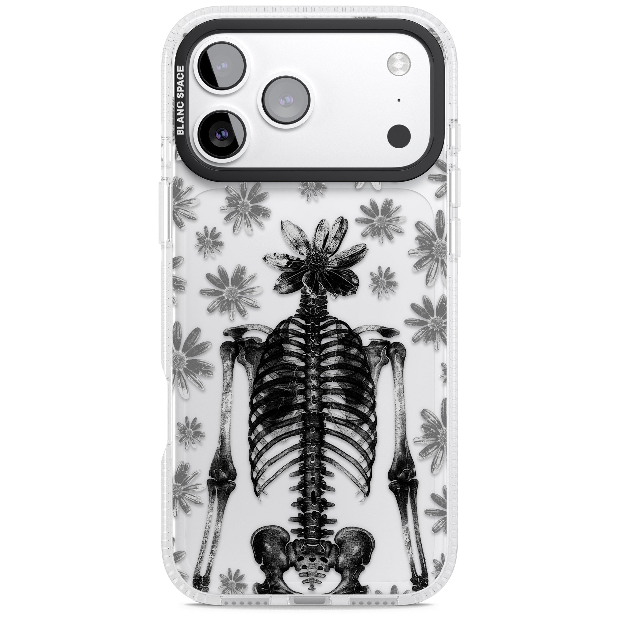 Skeleton Flower iPhone 17 Pro Max Impact Air Clear Phone Case