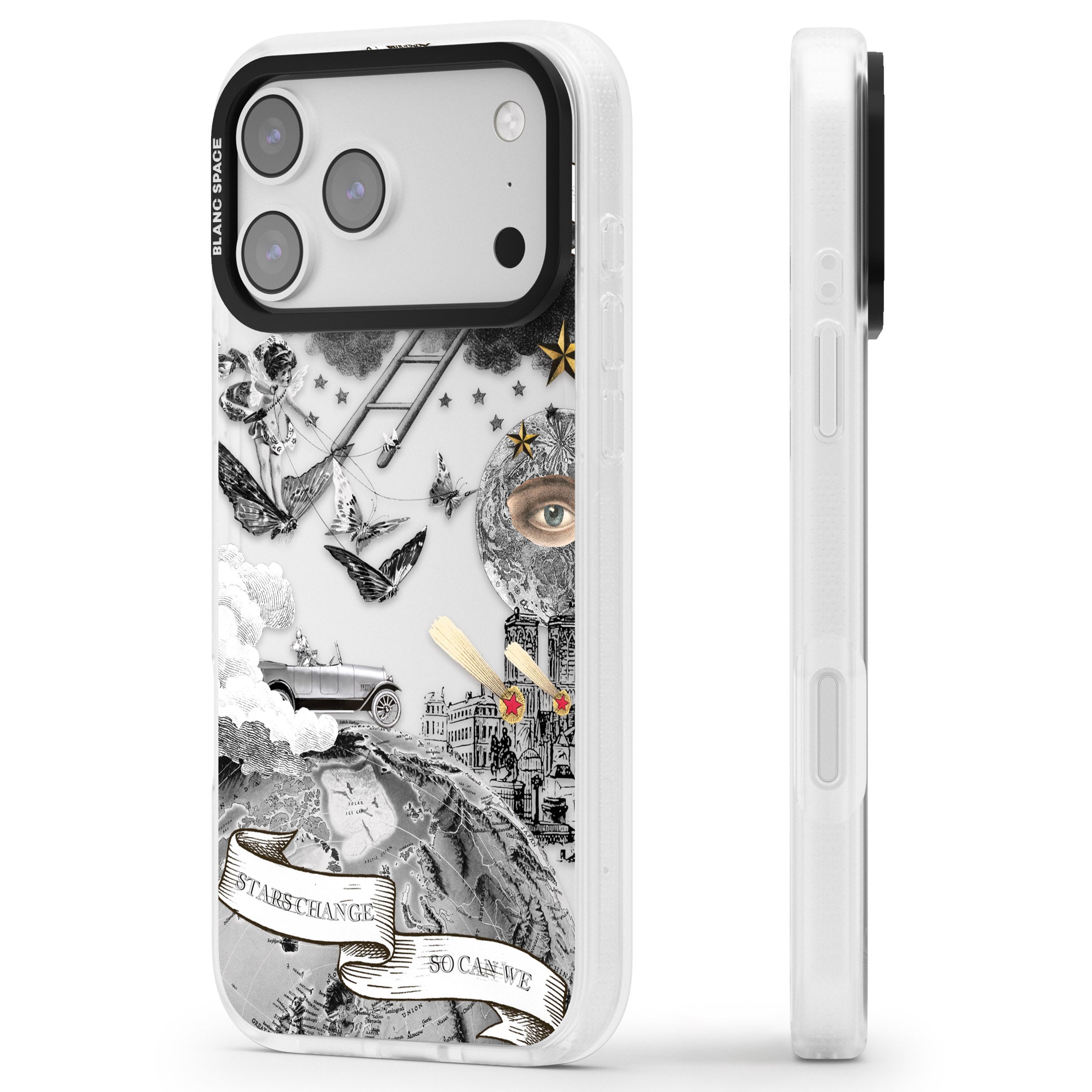 Stars Change So Can We iPhone 17 Pro Max Impact Air Clear Phone Case Side Profile