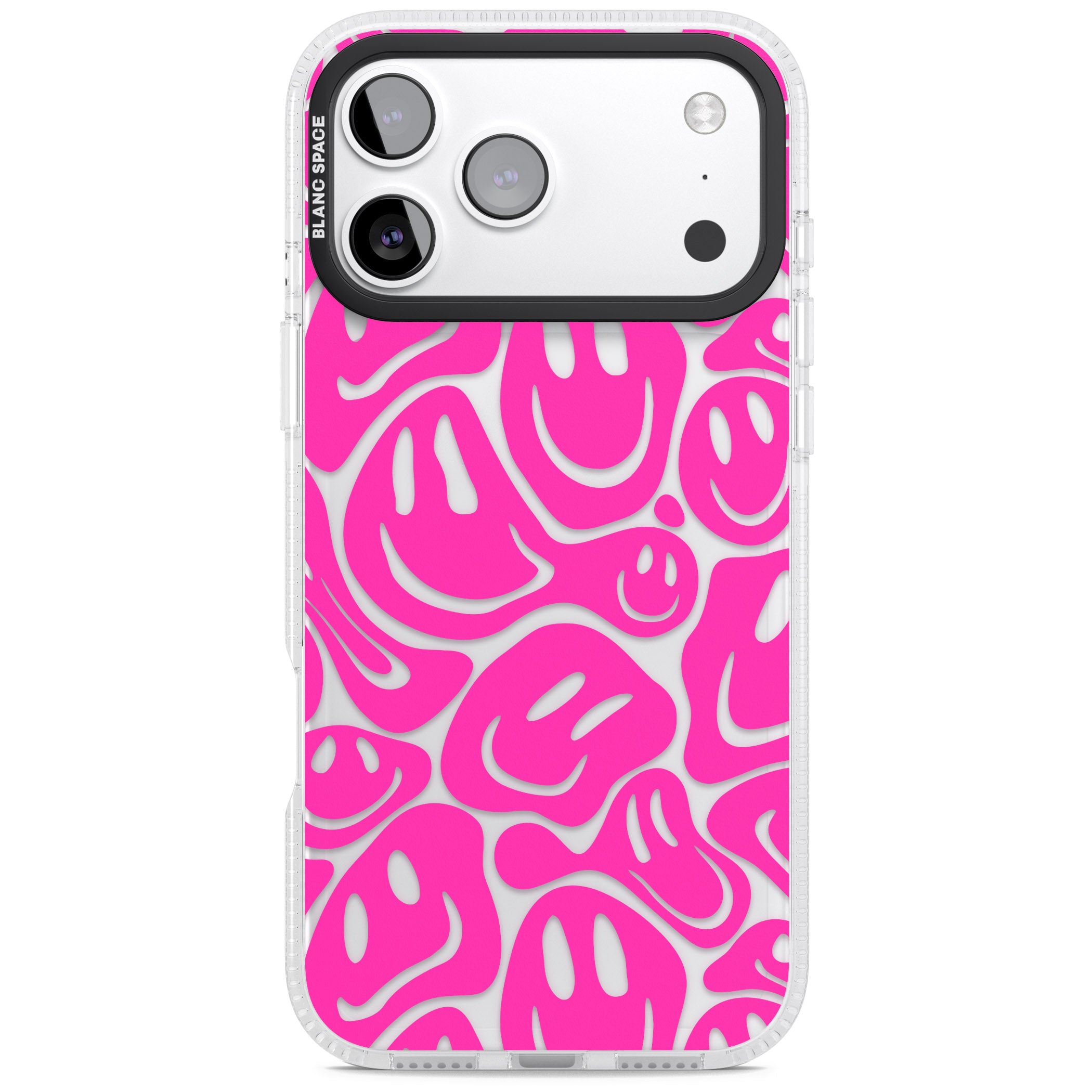 Pink Acid Faces iPhone 17 Pro Max Impact Air Clear Phone Case