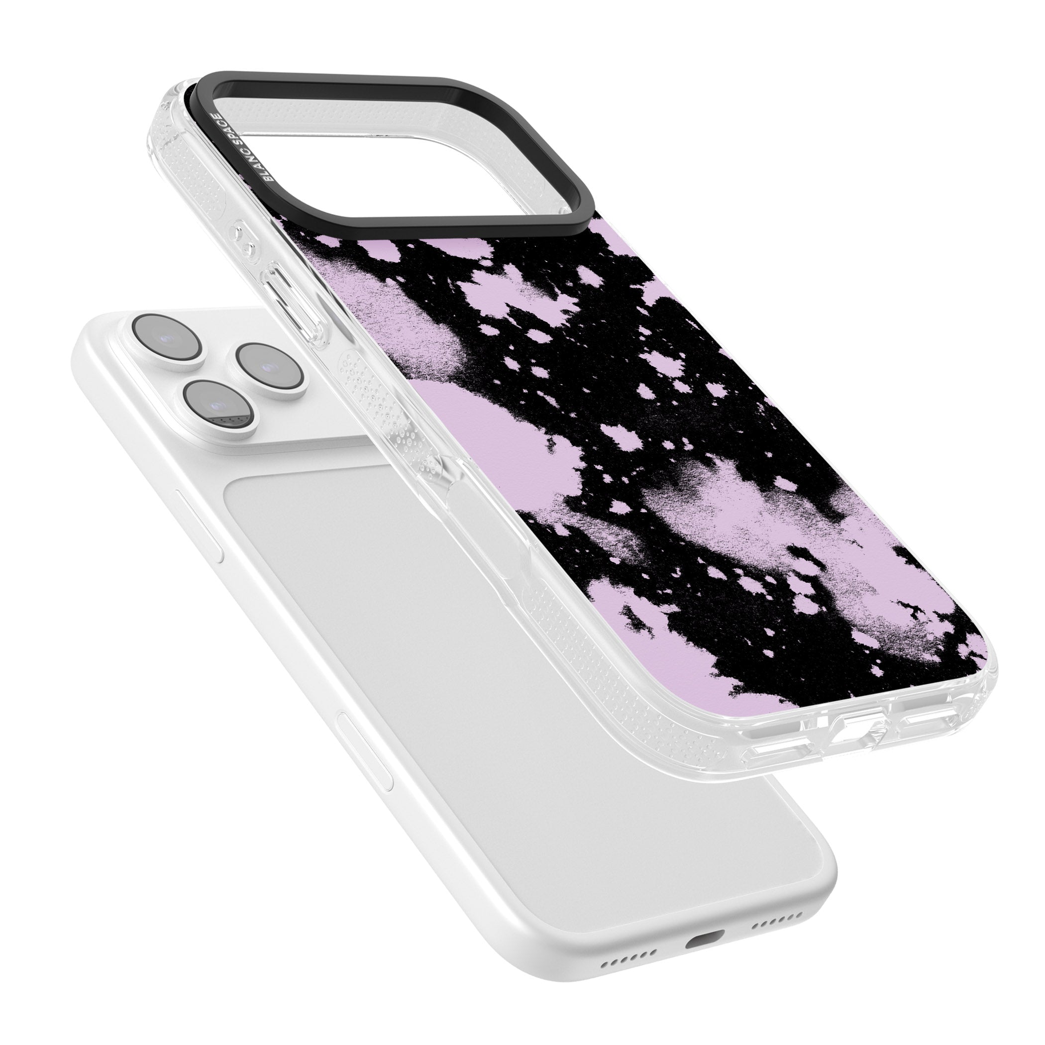 Pink & Black Acid Wash Tie Dye iPhone 17 Pro Max Impact Air Clear Phone Case Colours